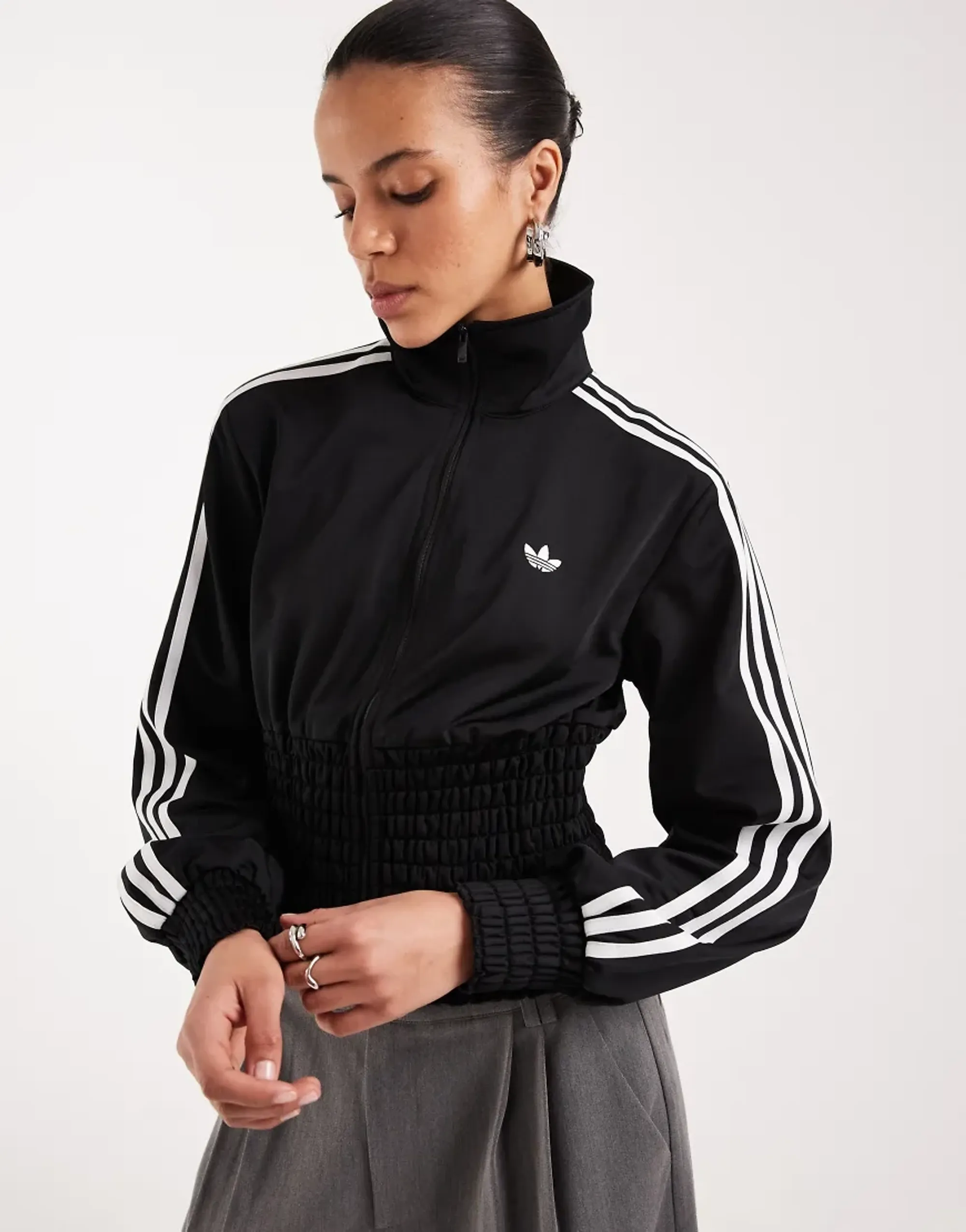 Adidas Originals Smocked Firebird Full Zip Sweatshirt