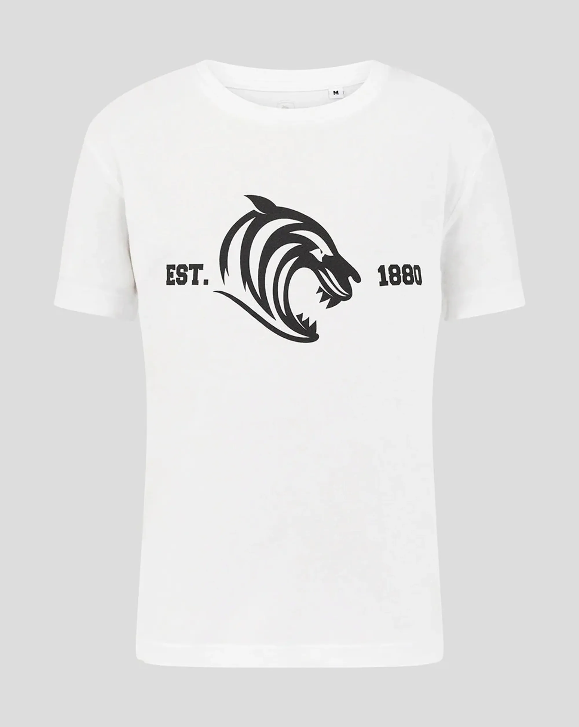 Castore Leicester Tigers Junior 25/26 Varsity 1880 Short Sleeve T-shirt - White