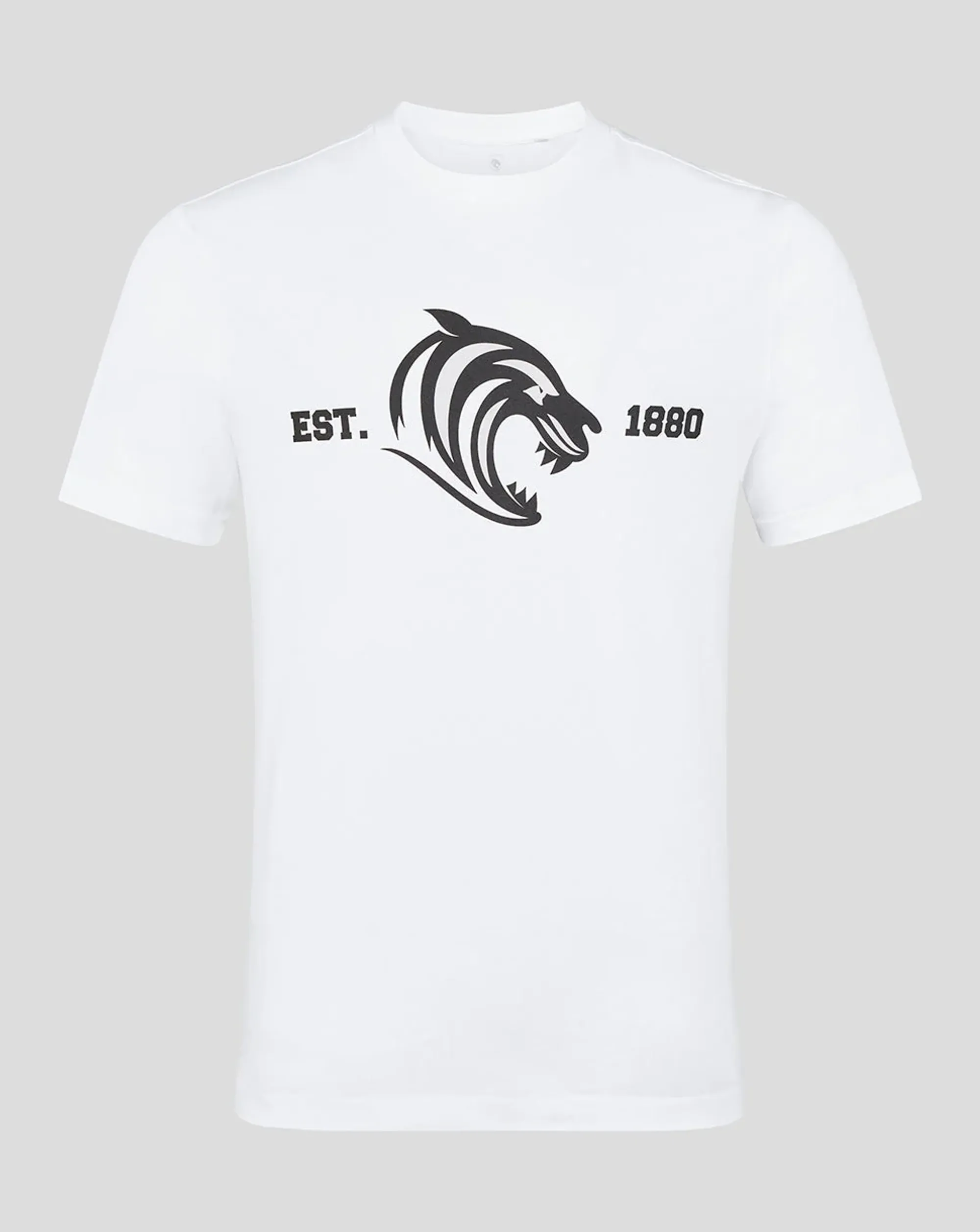 Castore Leicester Tigers Unisex 25/26 Varsity 1880 Short Sleeve T-shirt - White