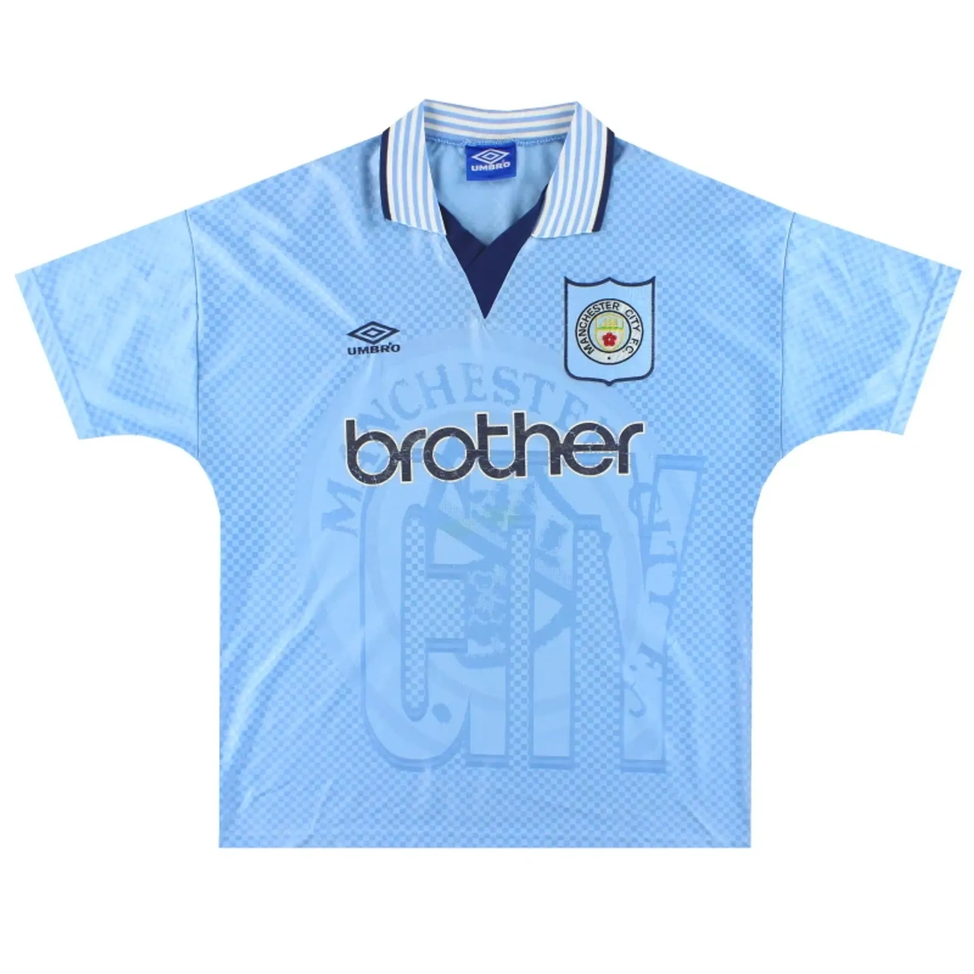 1995-97 Manchester City Umbro Home Shirt L - Manchester City / Very good 