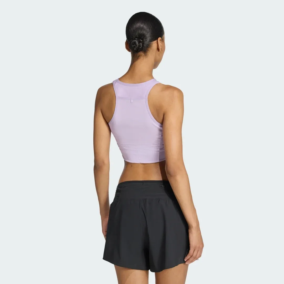 adidas Adizero Running Gel Pocket Crop Top | JV7175 | FOOTY.COM
