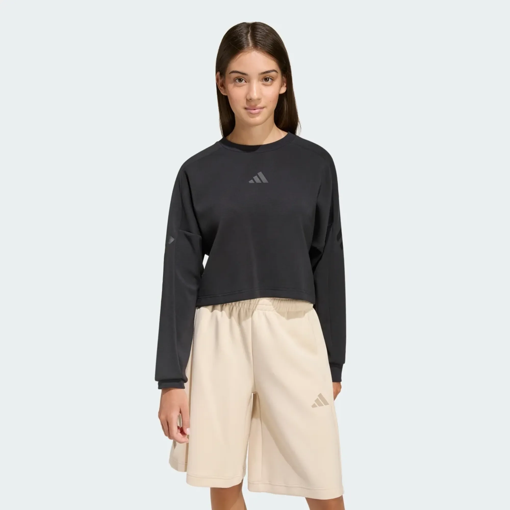 adidas FUTURE ICONS 3 STRIPES CROPPED SWEATSHIRT