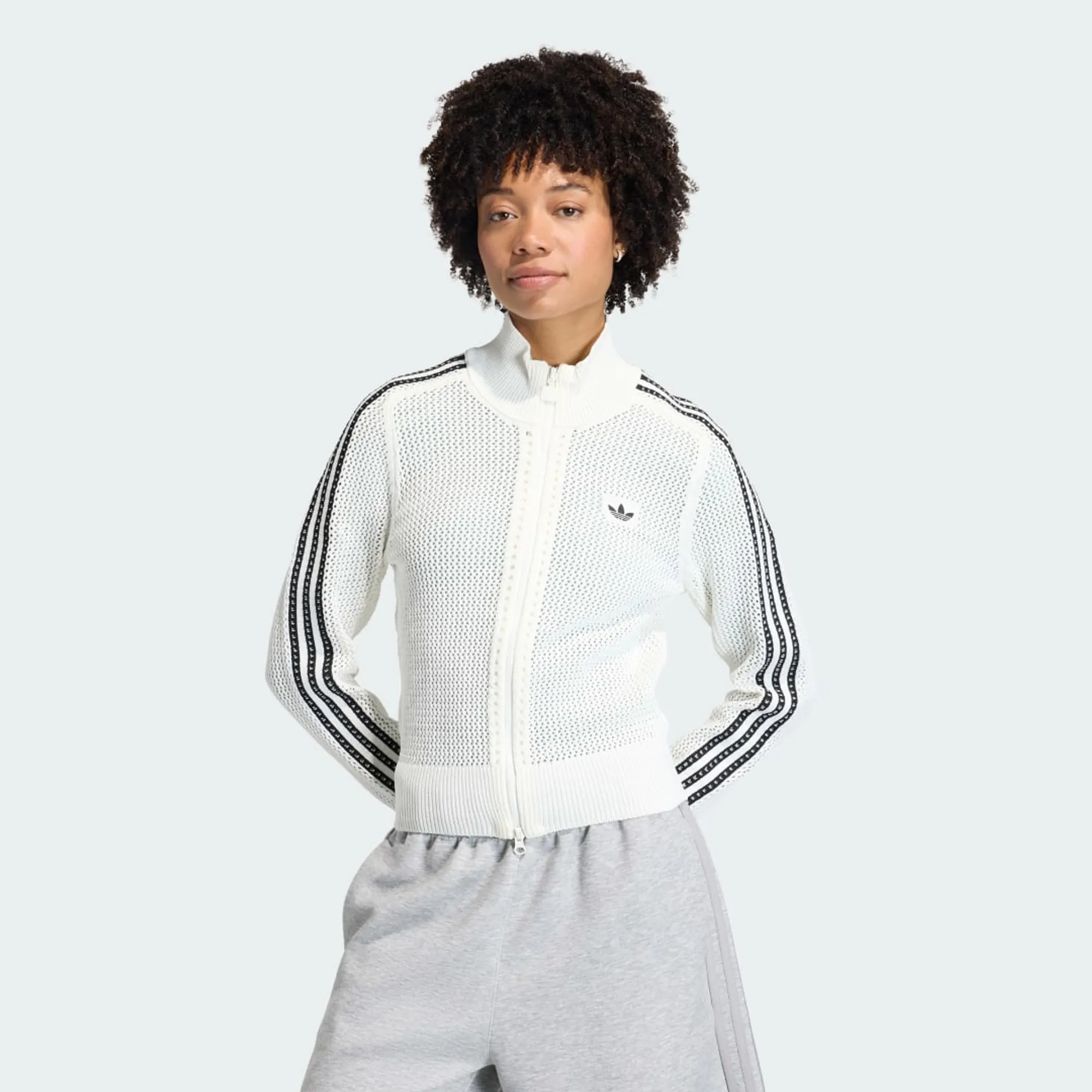 adidas KNITTED CROCHET FIREBIRD TRACK TOP