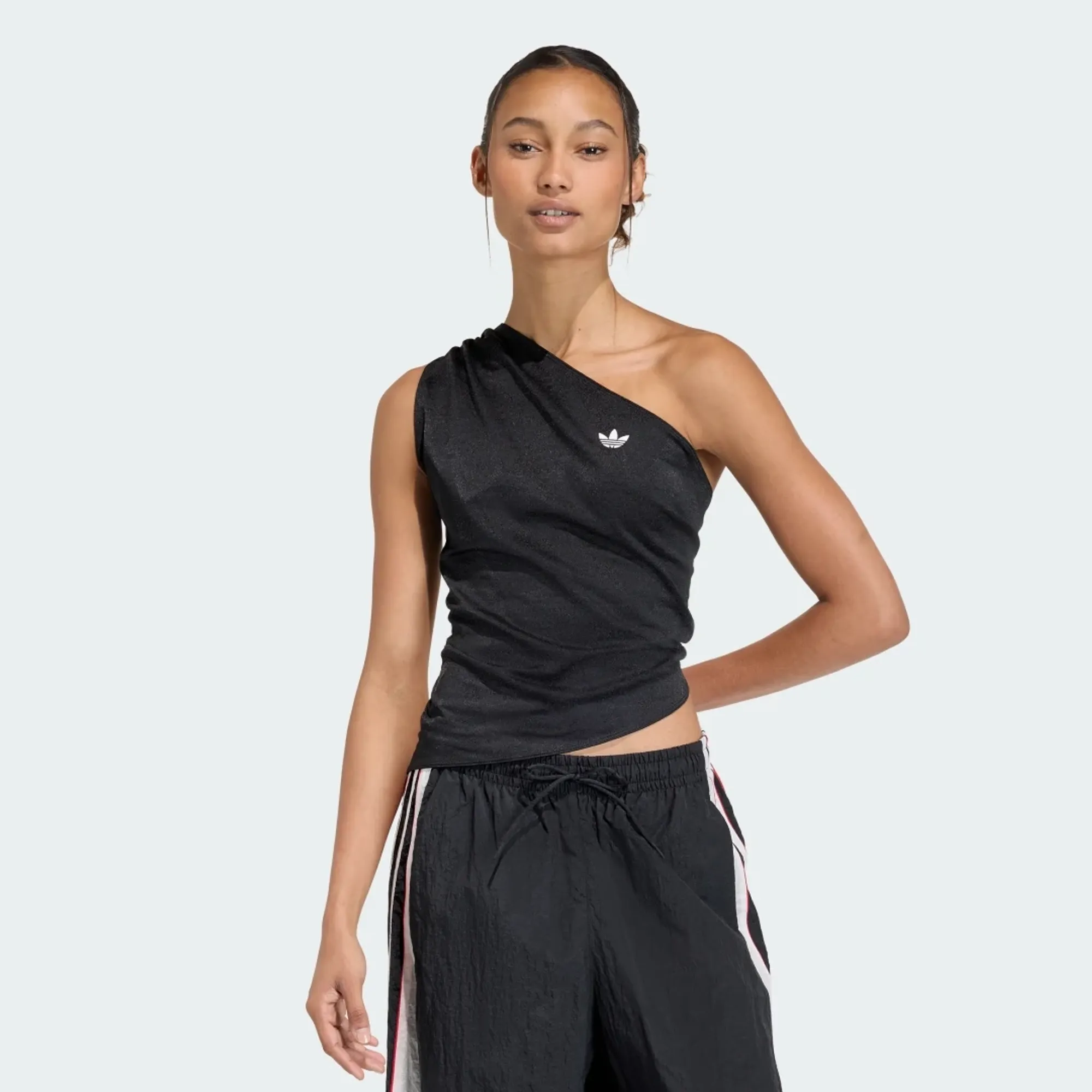 adidas ROUCHED ONE SHOULDER TOP