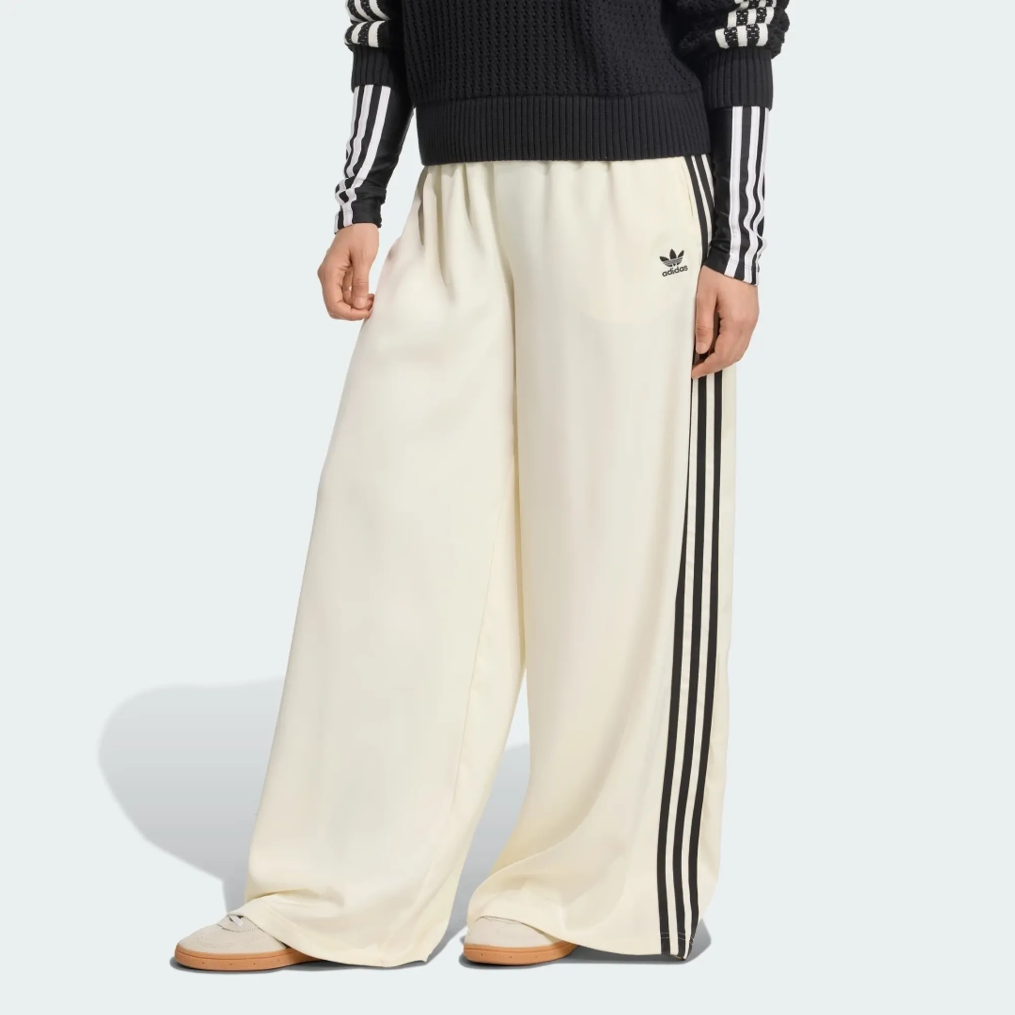 adidas Adicolor Satin Wide Leg Track Joggers