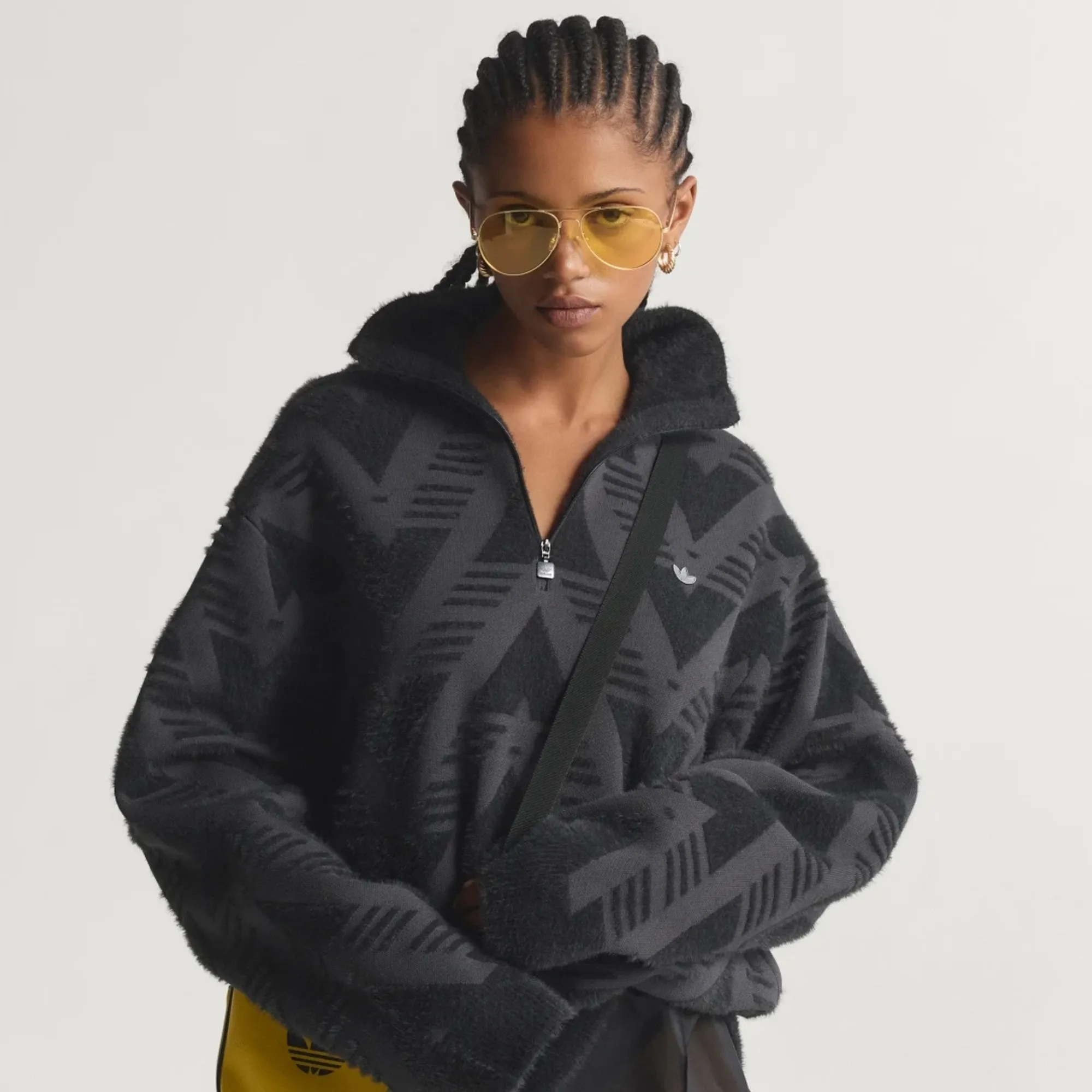 adidas KNITTED HALF-ZIP SWEATER