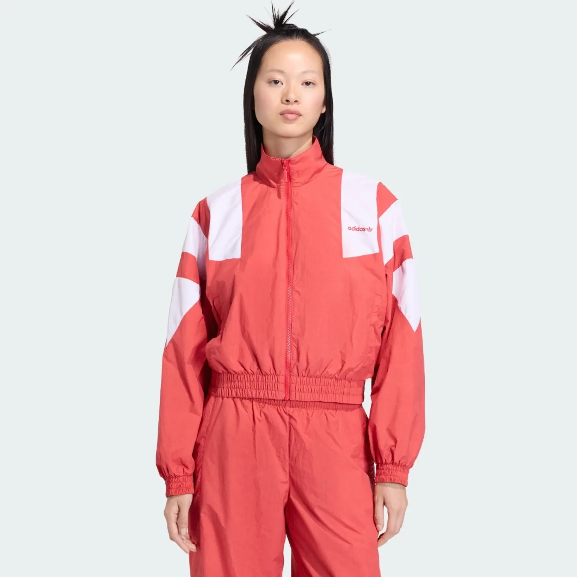 adidas BLOCKED WASHED ZIPPED TRACKTOP