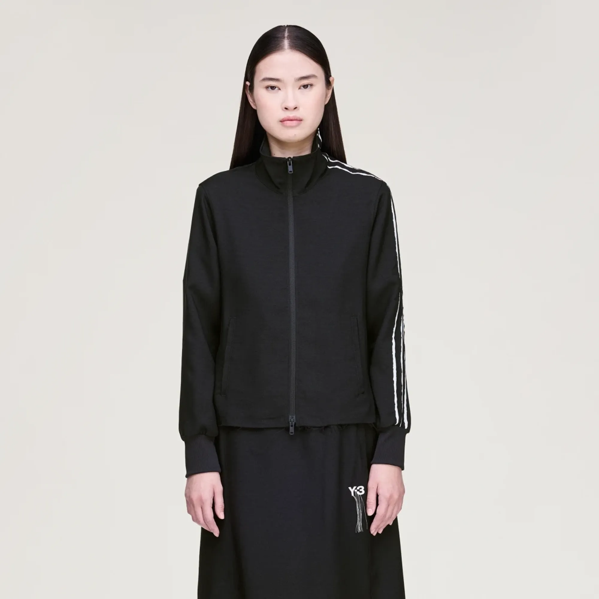 adidas Y-3 SPORT UNIFORM RAW CUT 3 STRIPES TRACK TOP