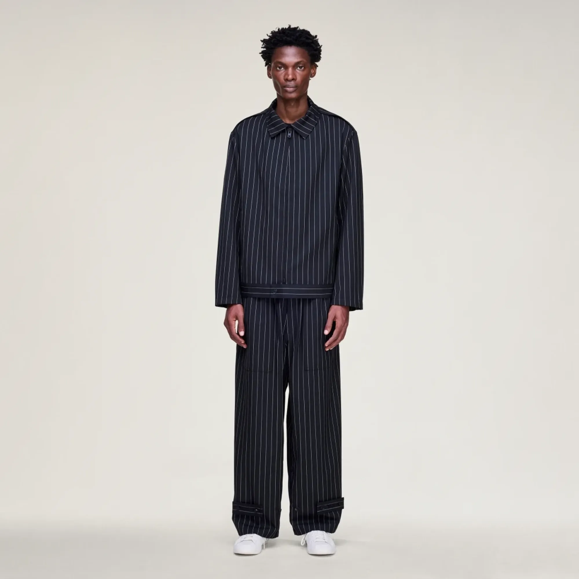 adidas Y-3 PINSTRIPE REFINED WOOL WIDE LEG Tracksuit Bottoms