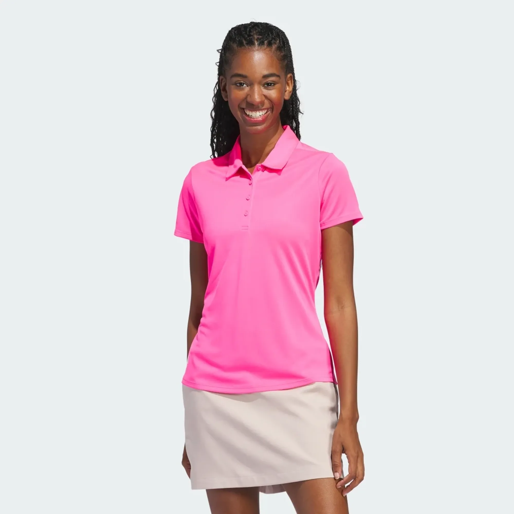 adidas Women's Solid Performance Short Sleeve Polo Shirt