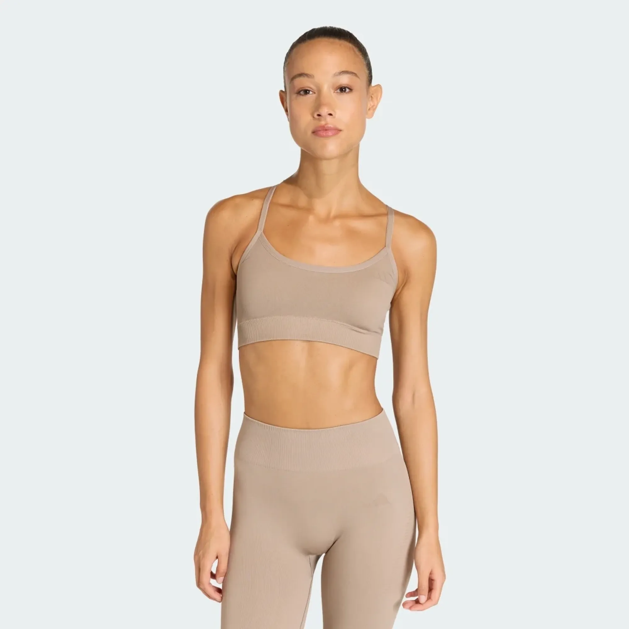adidas Workout Essentials Knit Light Support Padded Bra