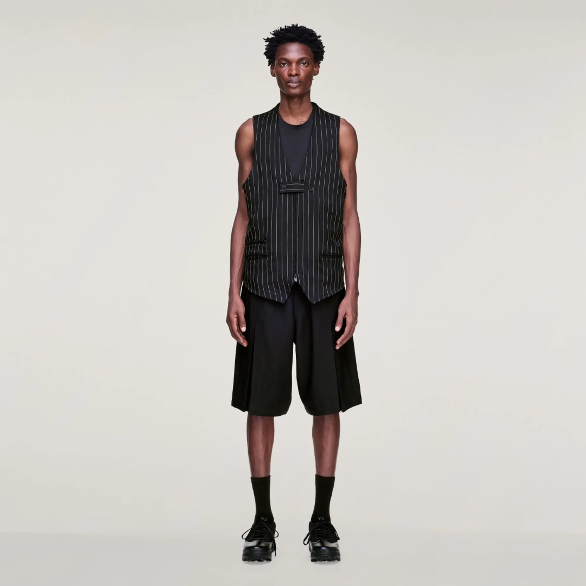 adidas Y-3 SPORT UNIFORM PLEATED SHORTS