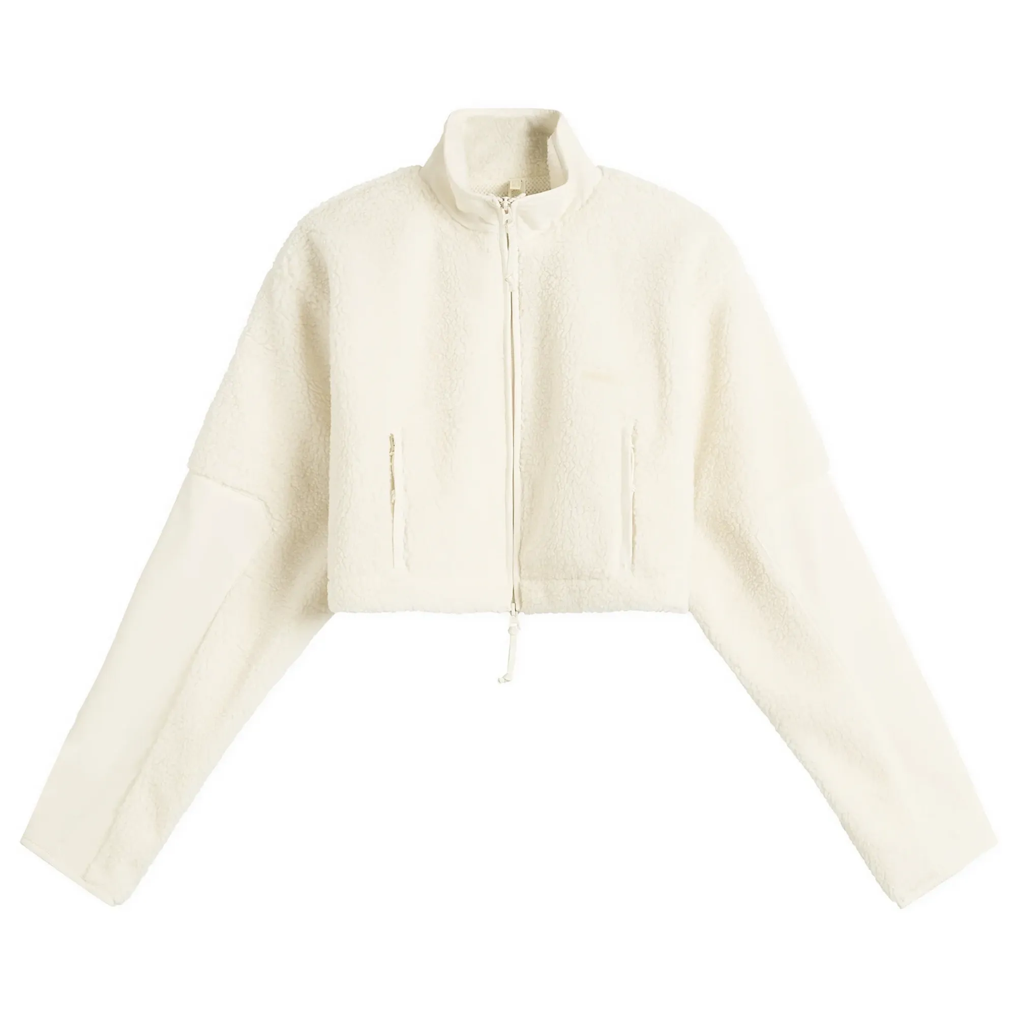 SKIMS Women's Teddy Funnel Neck Cropped Jacket Ecru