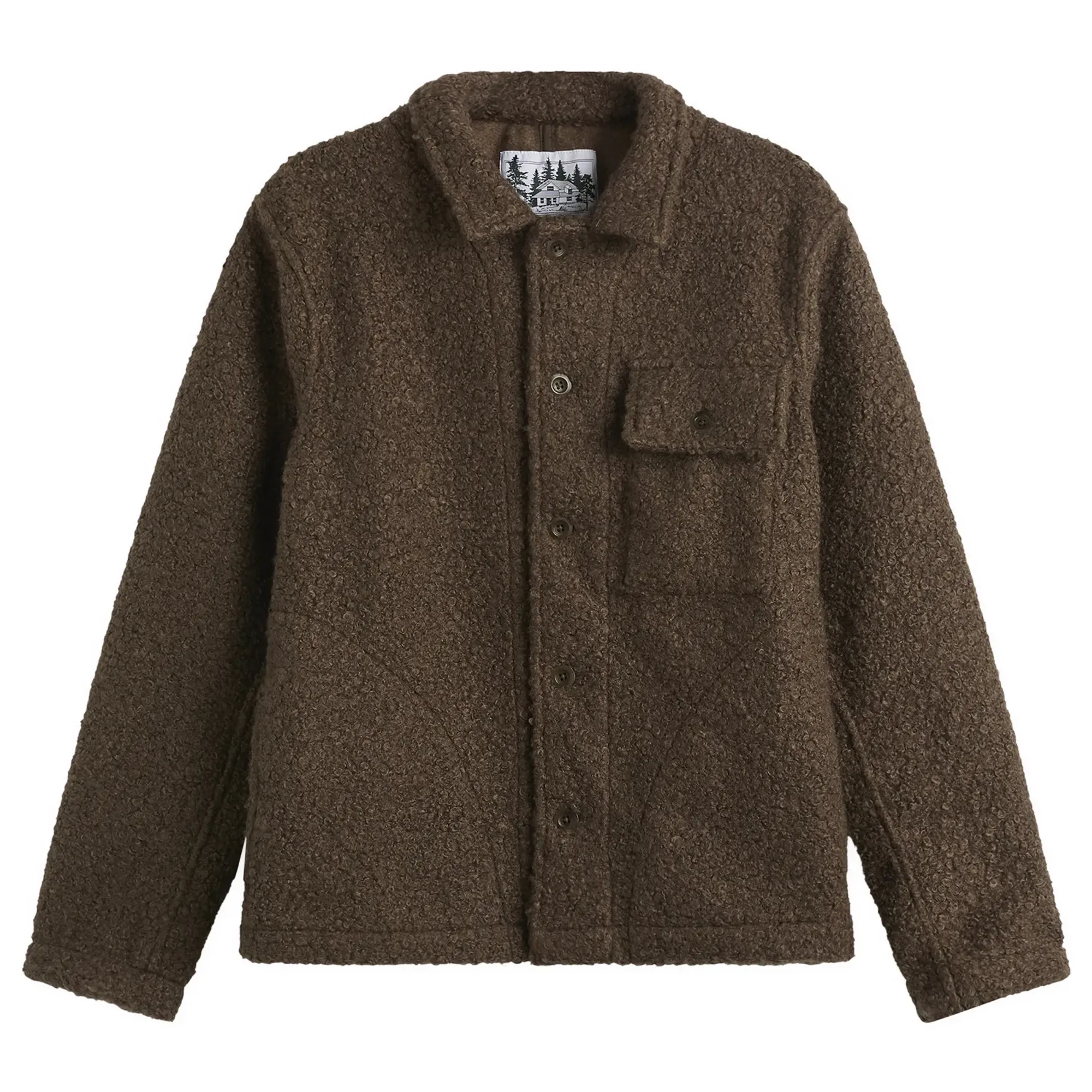 Café Mountain Men's Curly Boxy Explorers Jacket Moss