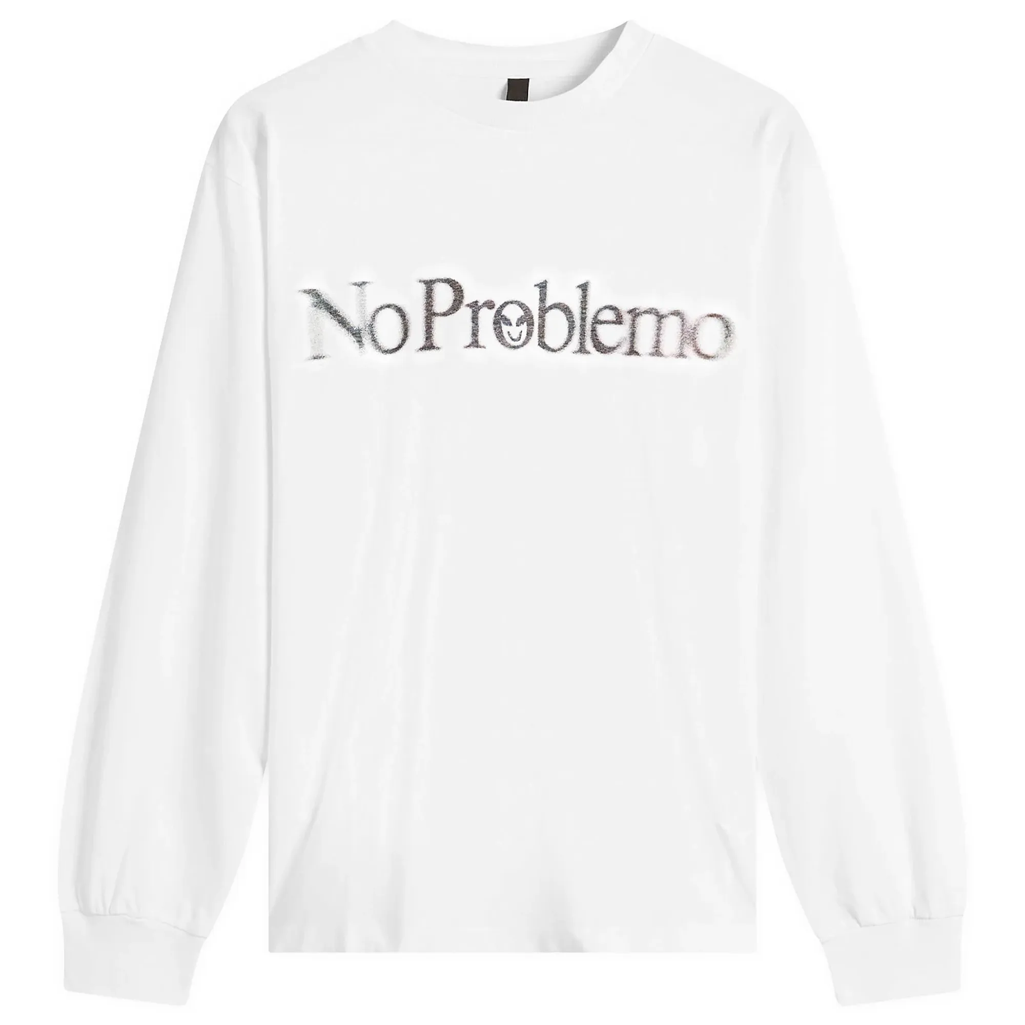 No Problemo Women's Smile Away Long Sleeve T-Shirt White
