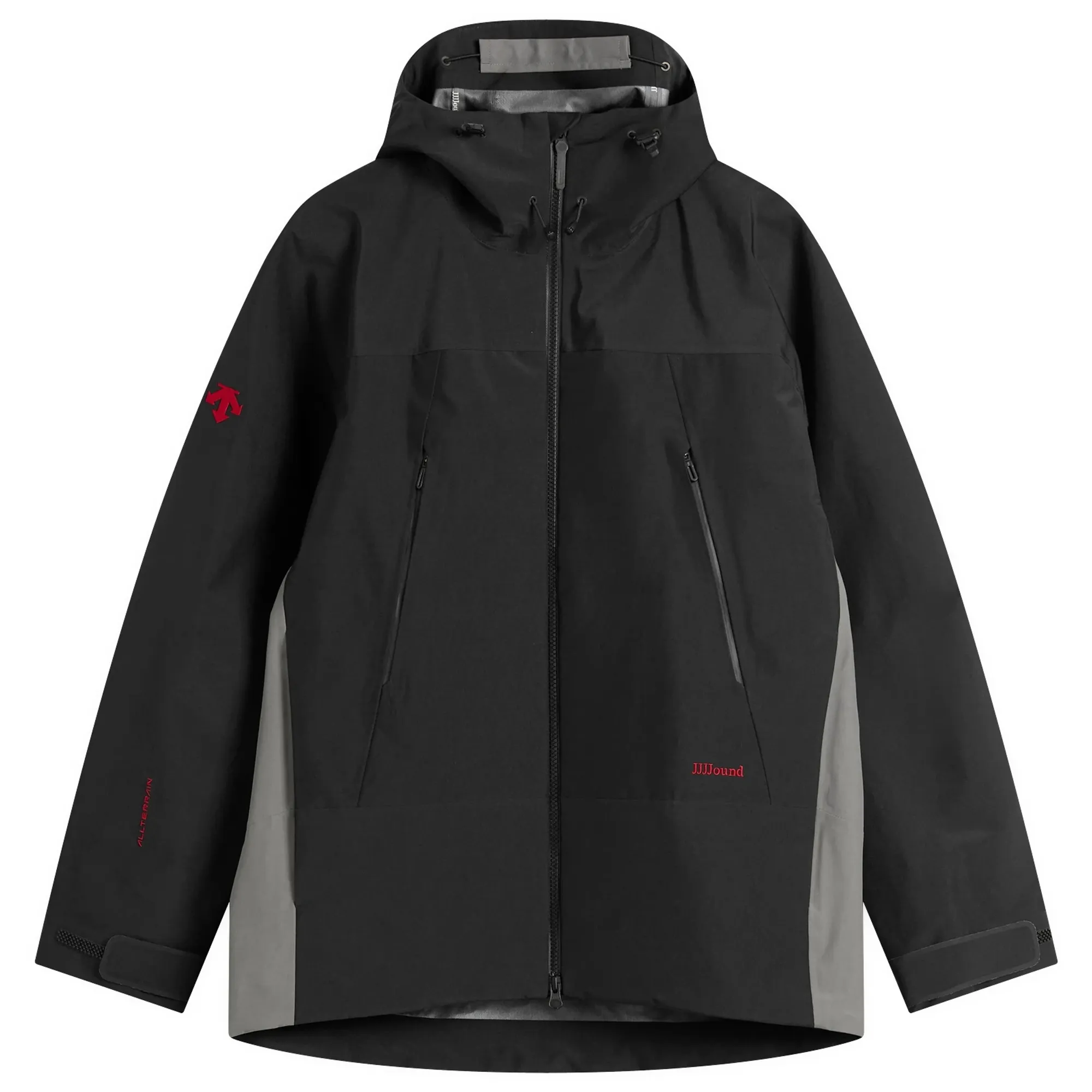 Descente Men's Allterrain x JJJJound Hardshell Jacket Black/Charcoal
