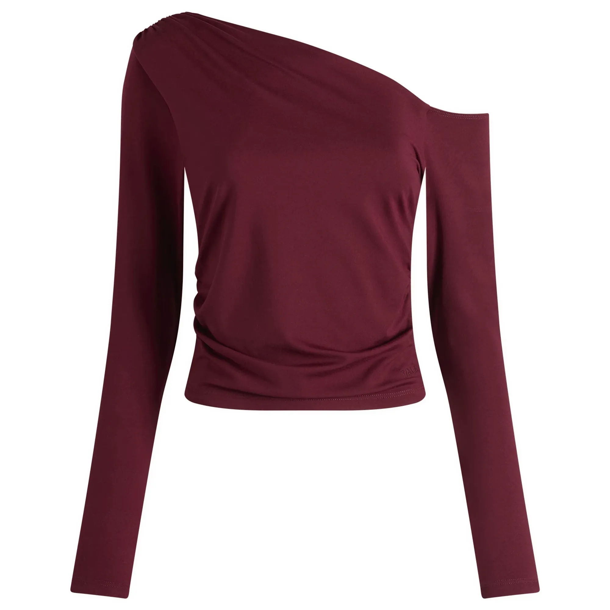 TALA Women's 365 Cupro Gathered Long Sleeve Top Port