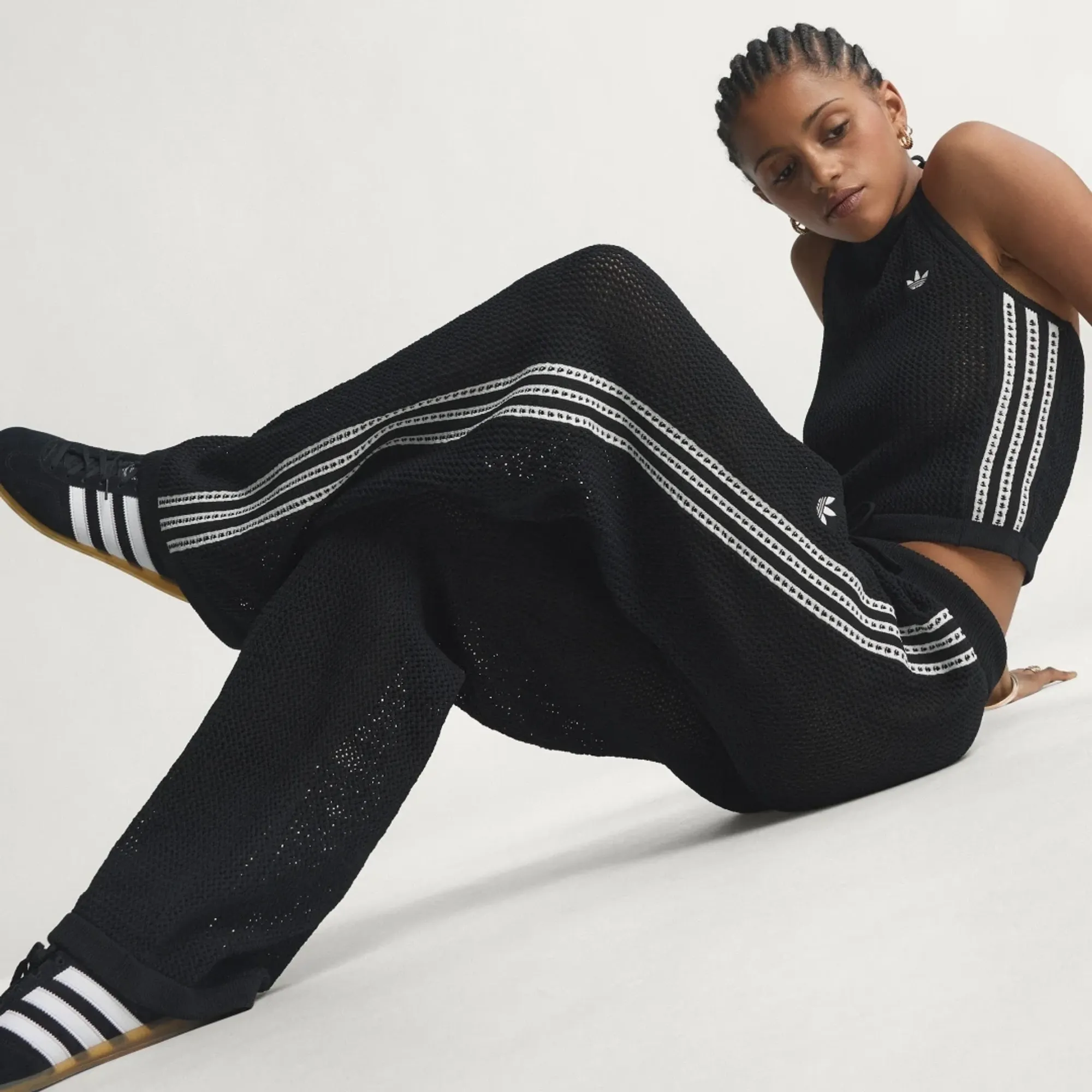 adidas KNITTED CROCHET FIREBIRD TRACK PANTS