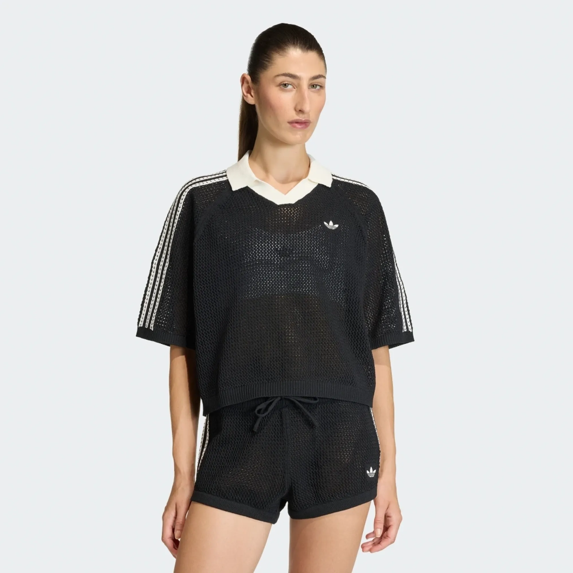 adidas KNITTED CROCHET POLO
