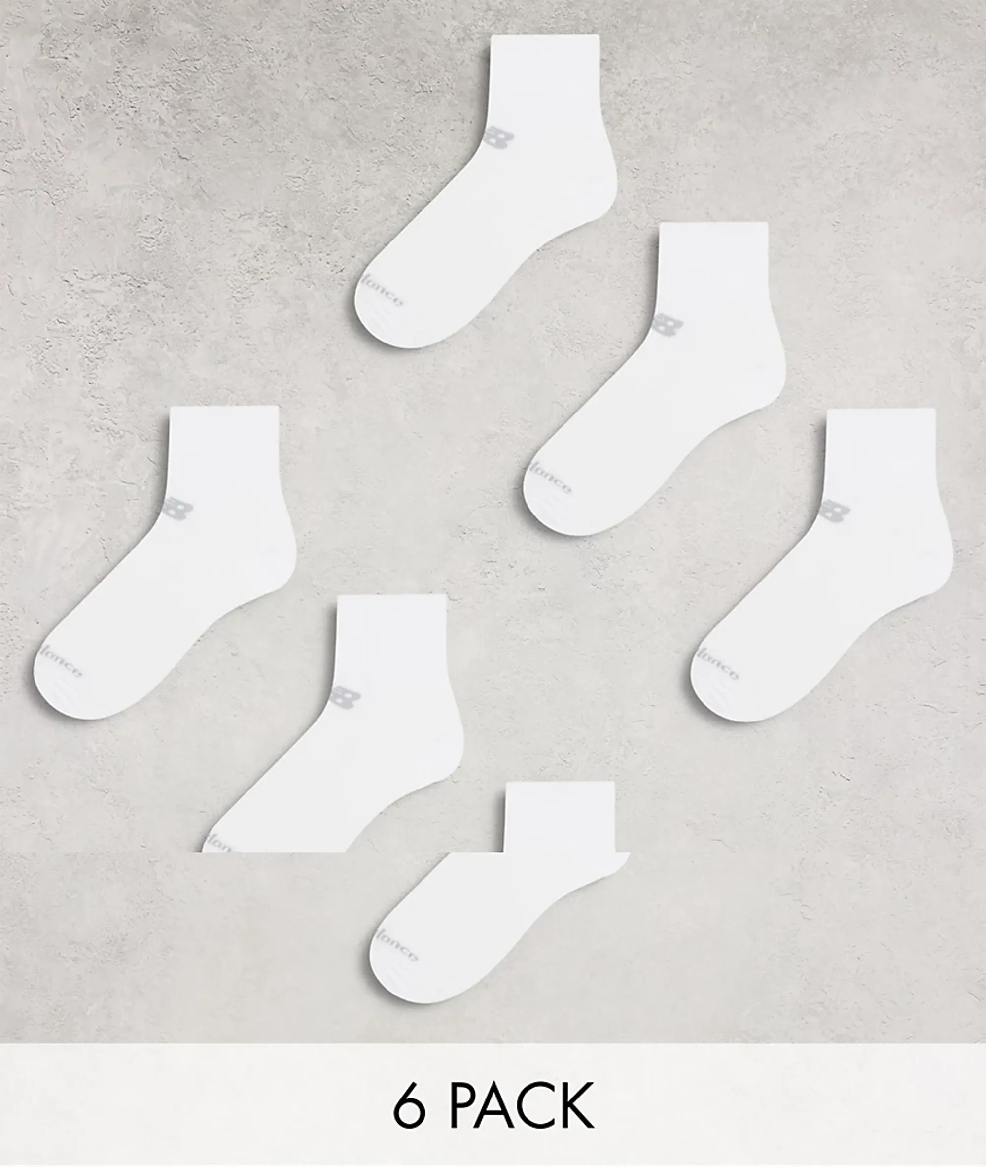 New Balance Performance Ankle Sock 6 Pack In White