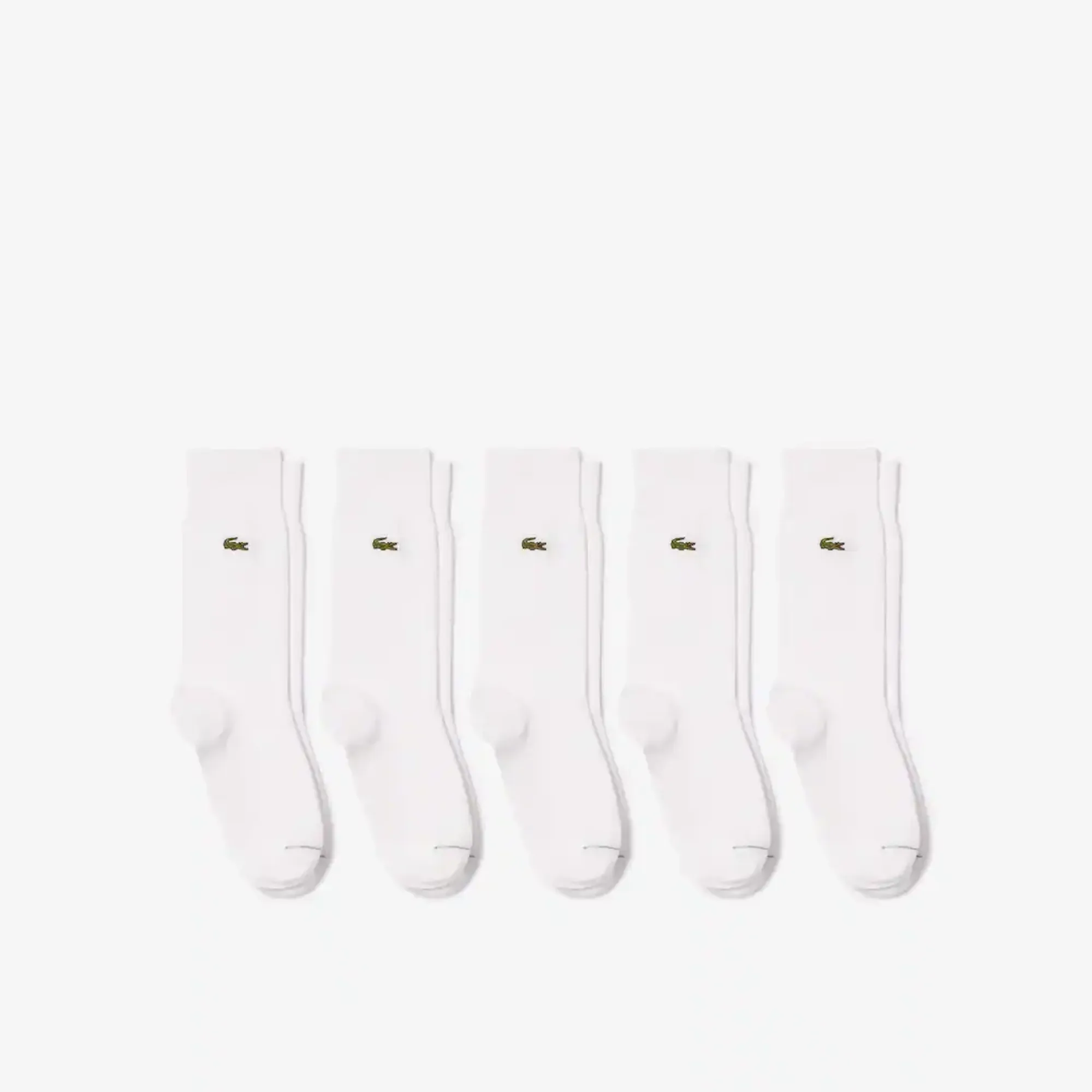Lacoste 5-Pack Cotton Socks - White