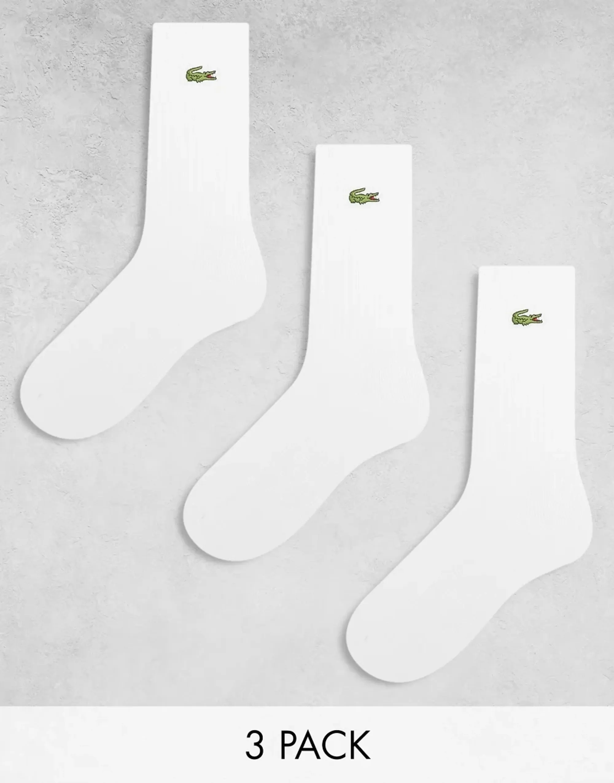 Lacoste 3-Pack Sport Socks - White