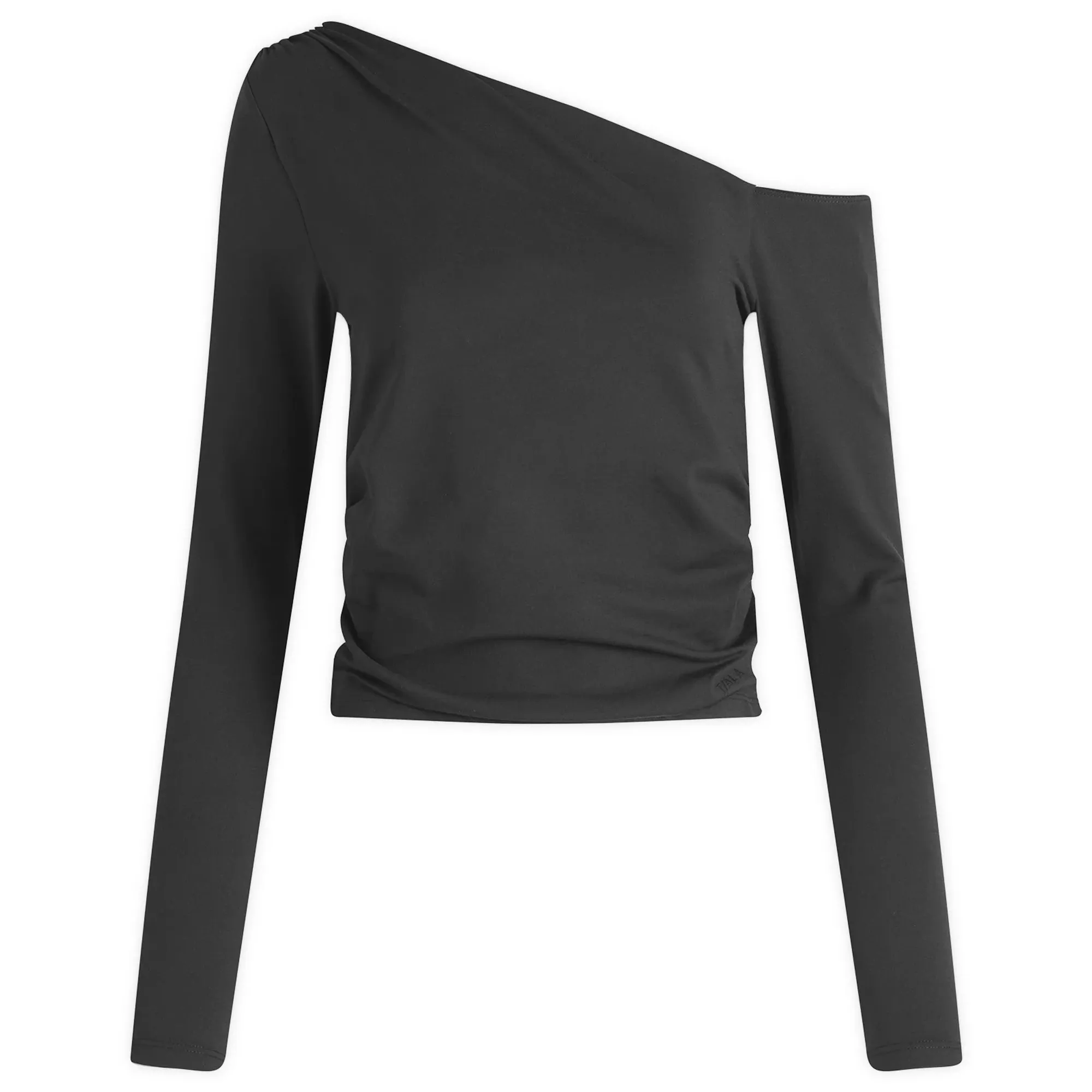 TALA Women's 365 Cupro Gathered Long Sleeve Top Shadow Black