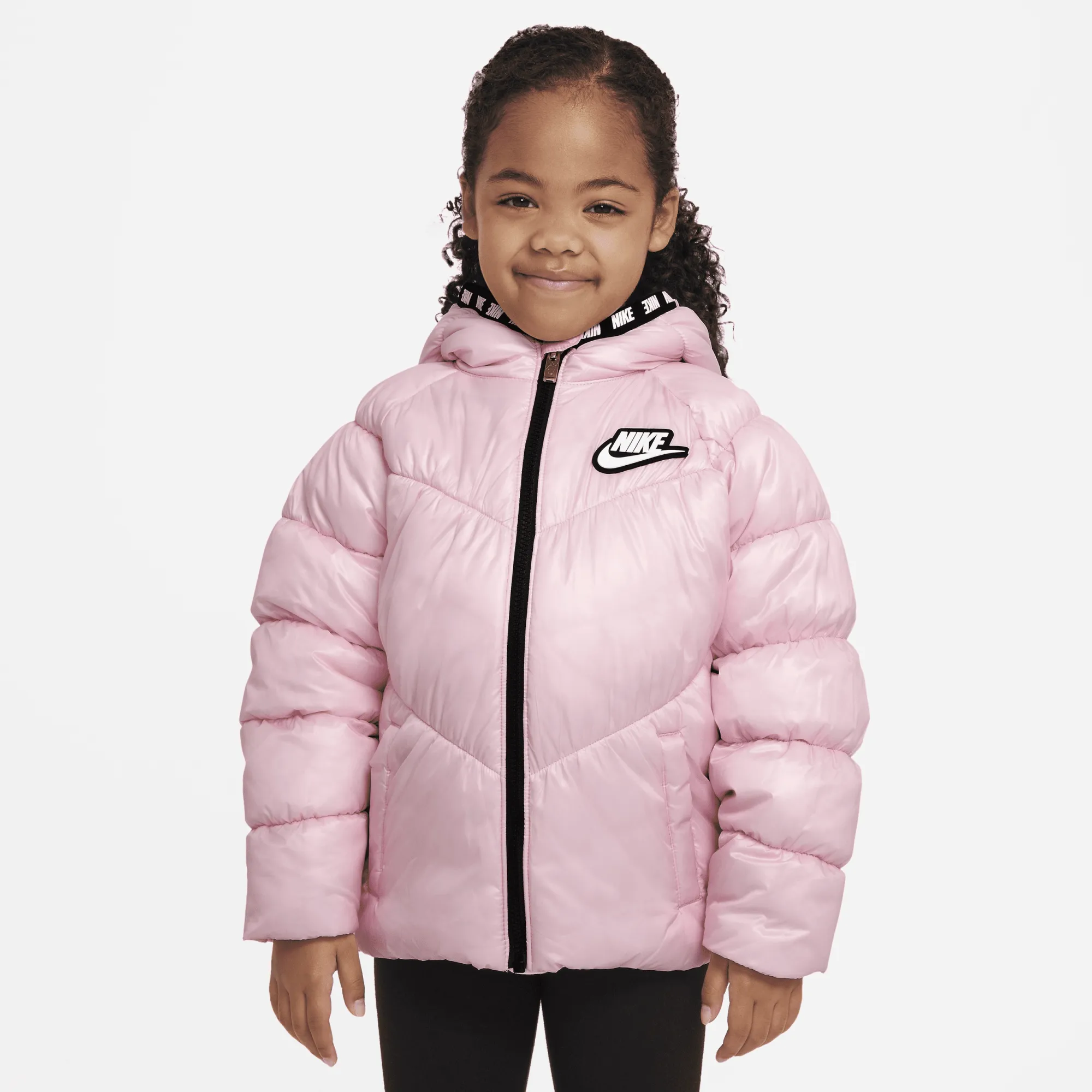 Nike Younger Kids' Puffer Jacket - Pink - Polyester