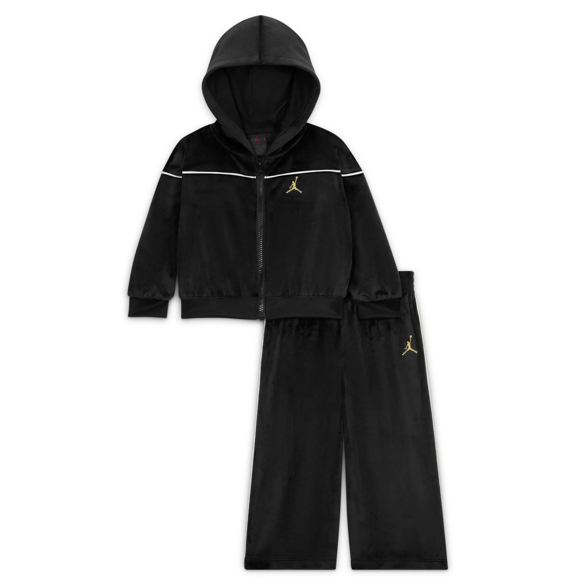 Nike Jordan Mountainside Baby (12–24M) 2-Piece Velour Set - Black - Polyester/Elastane