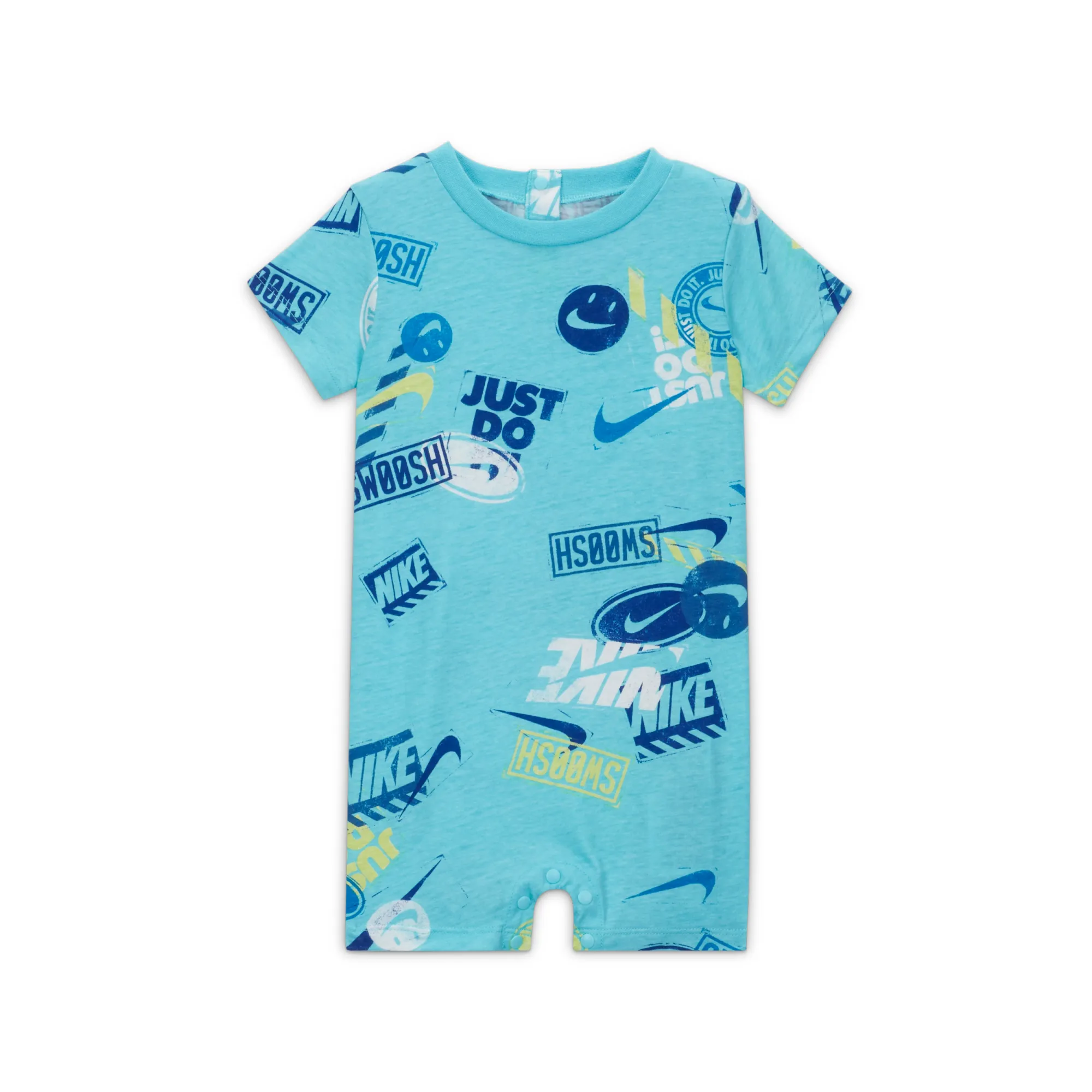 Nike Wild Air Printed Romper Baby Romper - Blue - Cotton