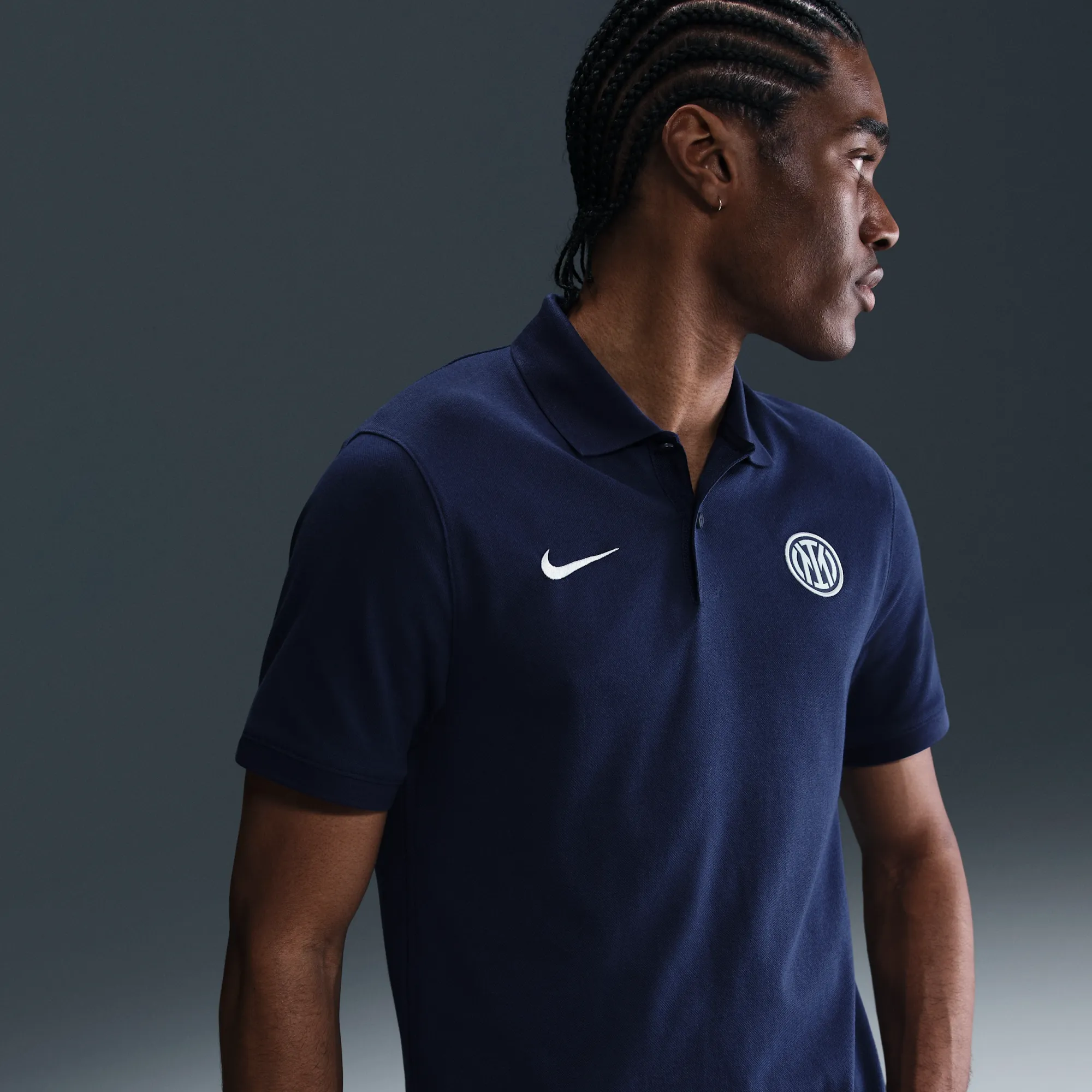 Inter Milan The Nike Polo Men's Nike Dri-FIT Football Polo - Blue - Cotton/Polyester