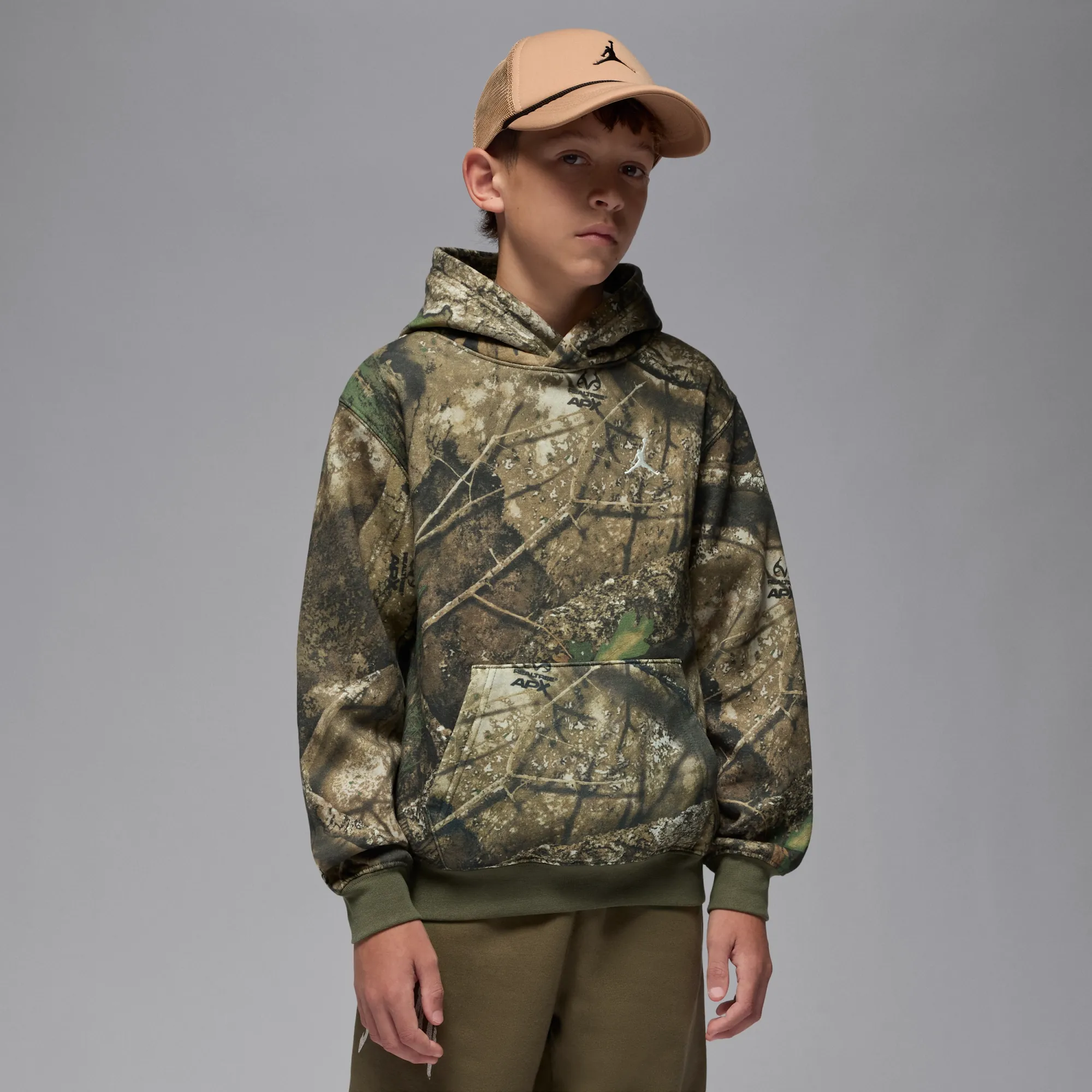 Nike Jordan Older Kids' Realtree Pullover Hoodie - Green
