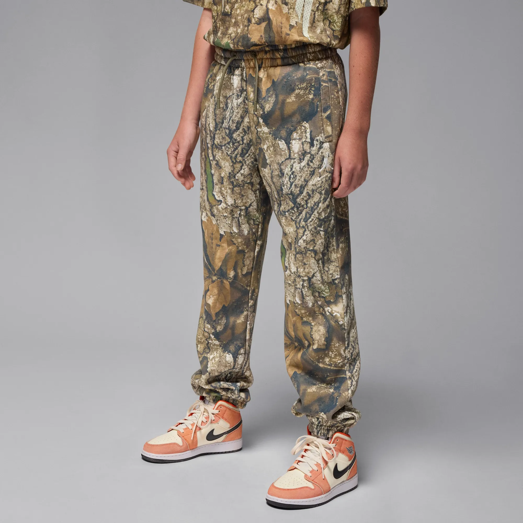 Nike Jordan Older Kids' Realtree Fleece Trousers - Green - Cotton/Polyester