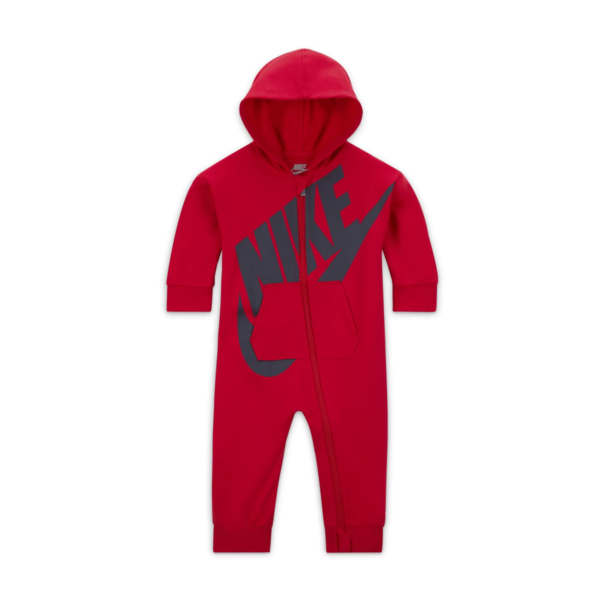 Nike Baby (0-3M) Full-Zip Overalls - Red - Cotton/Polyester