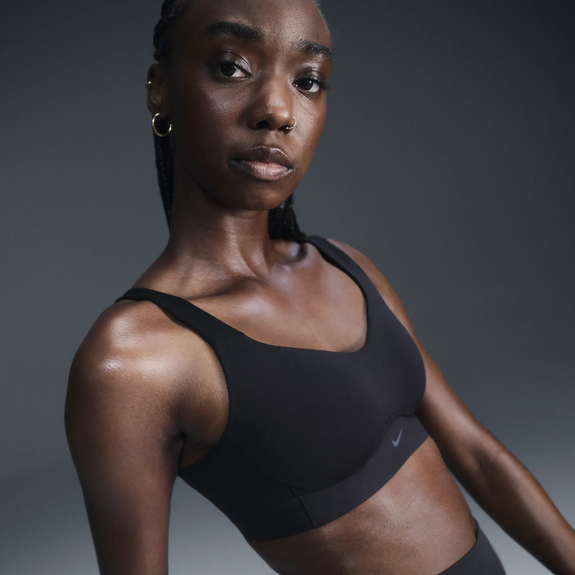Nike Alate High-Support Women's Padded Convertible Sports Bra - Black - Polyester/Elastane