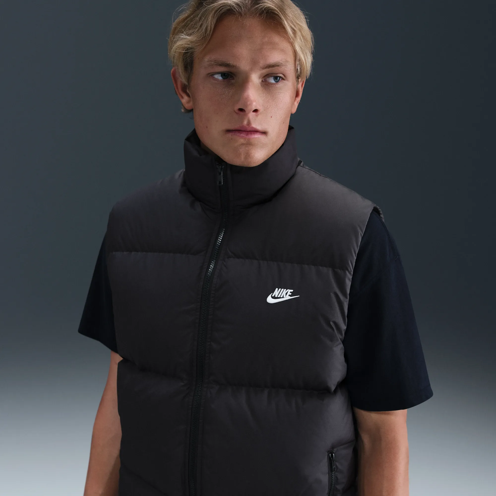 Nike Club Men's Therma-FIT Down Puffer Vest - Black - Polyester