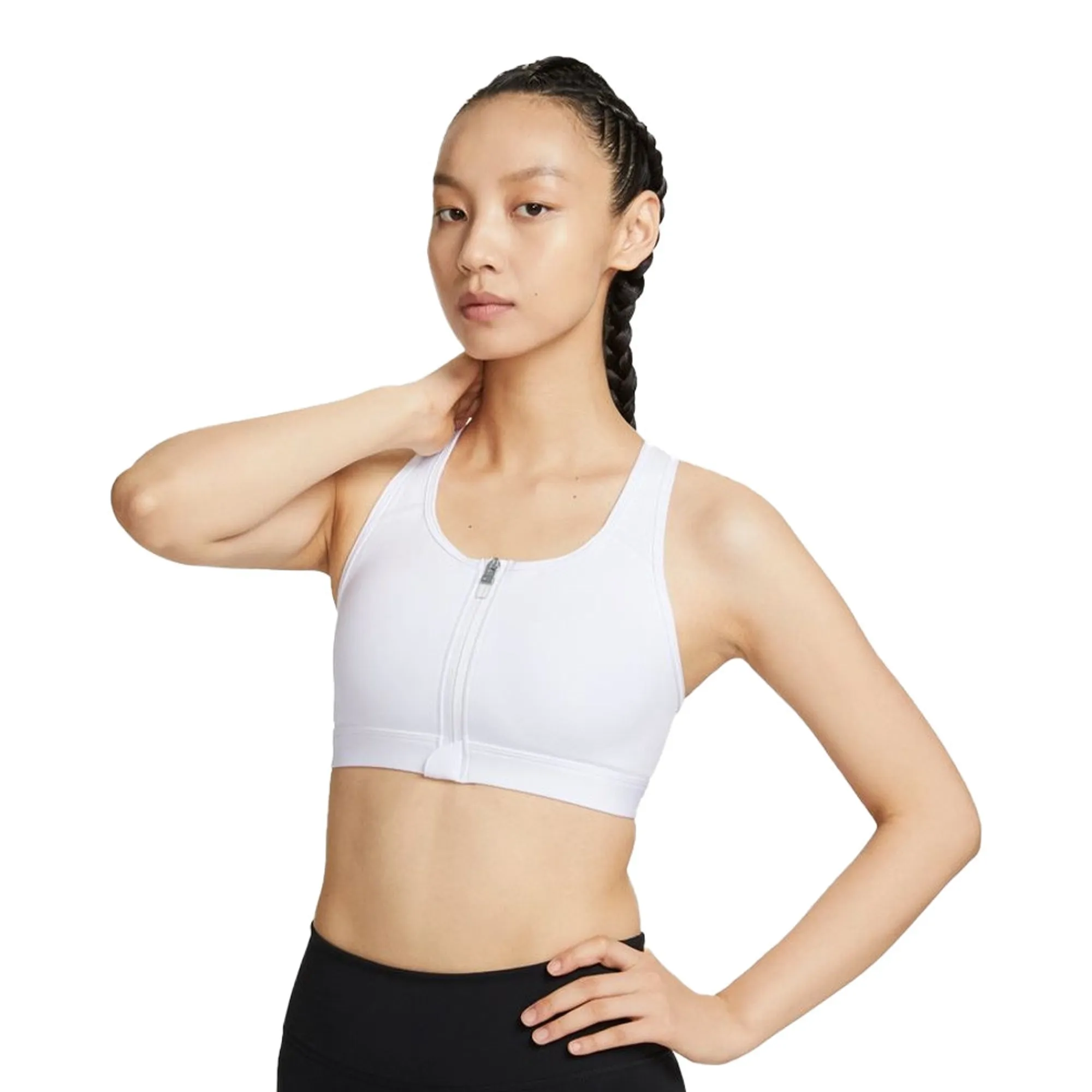Nike Dri-FIT Swoosh Medium-Support Zip-Front Women's Sports Bra