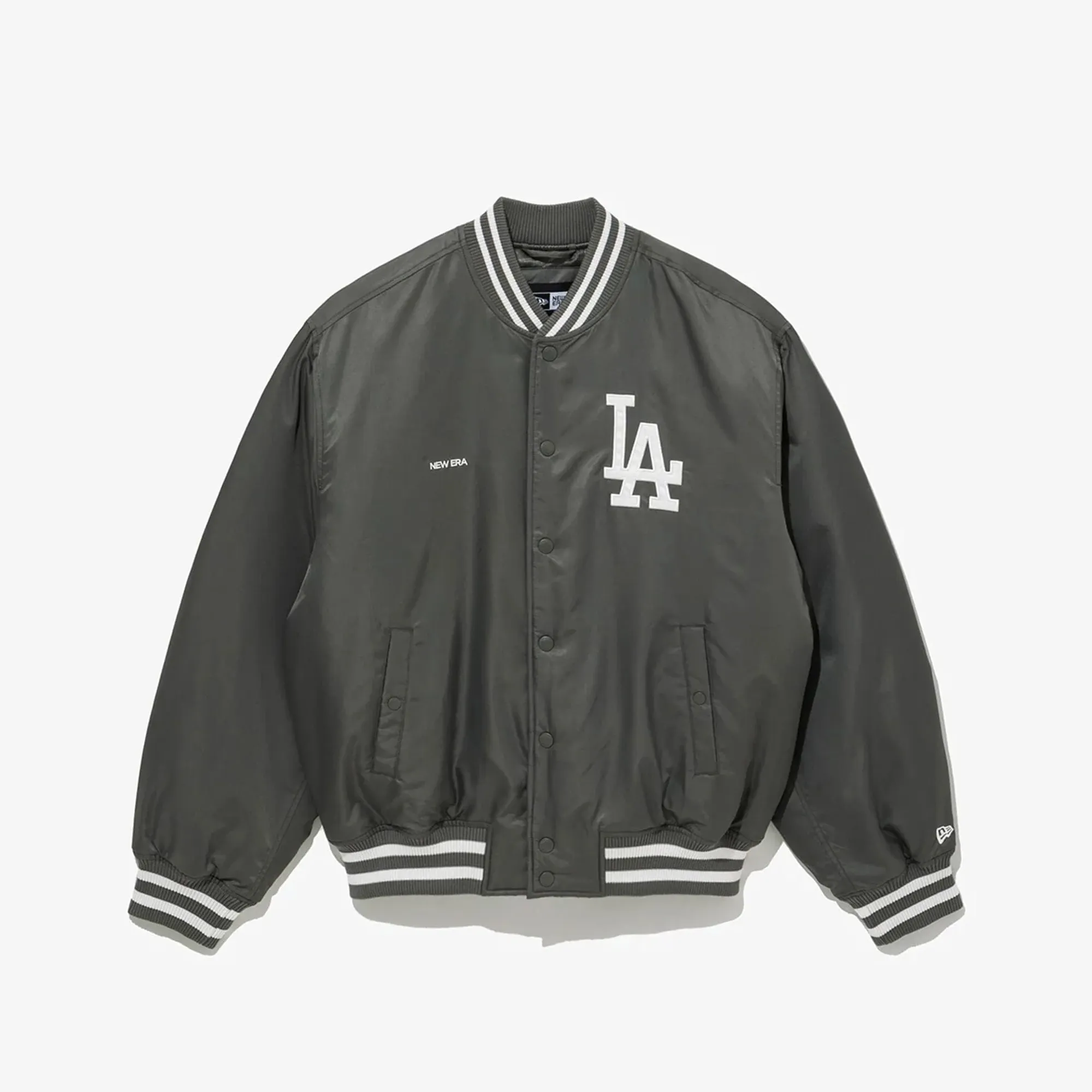 LA Dodgers MLB Grey Stadium Jacket New Era Cap adult unisex