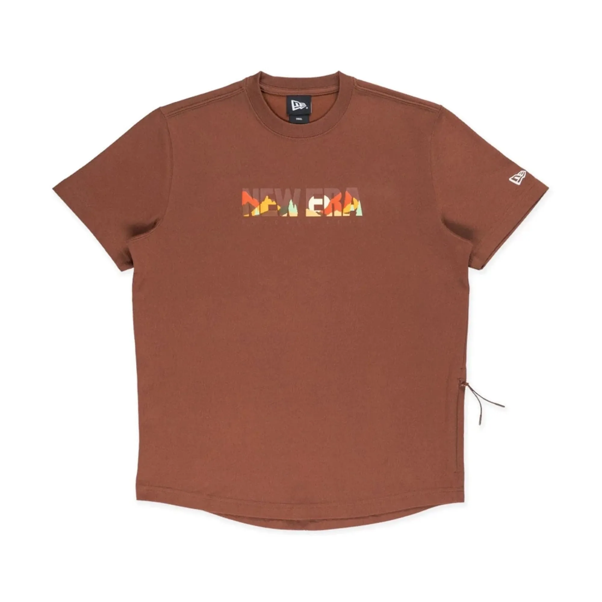 New Era Mountain Logo Open Brown T-Shirt adult unisex
