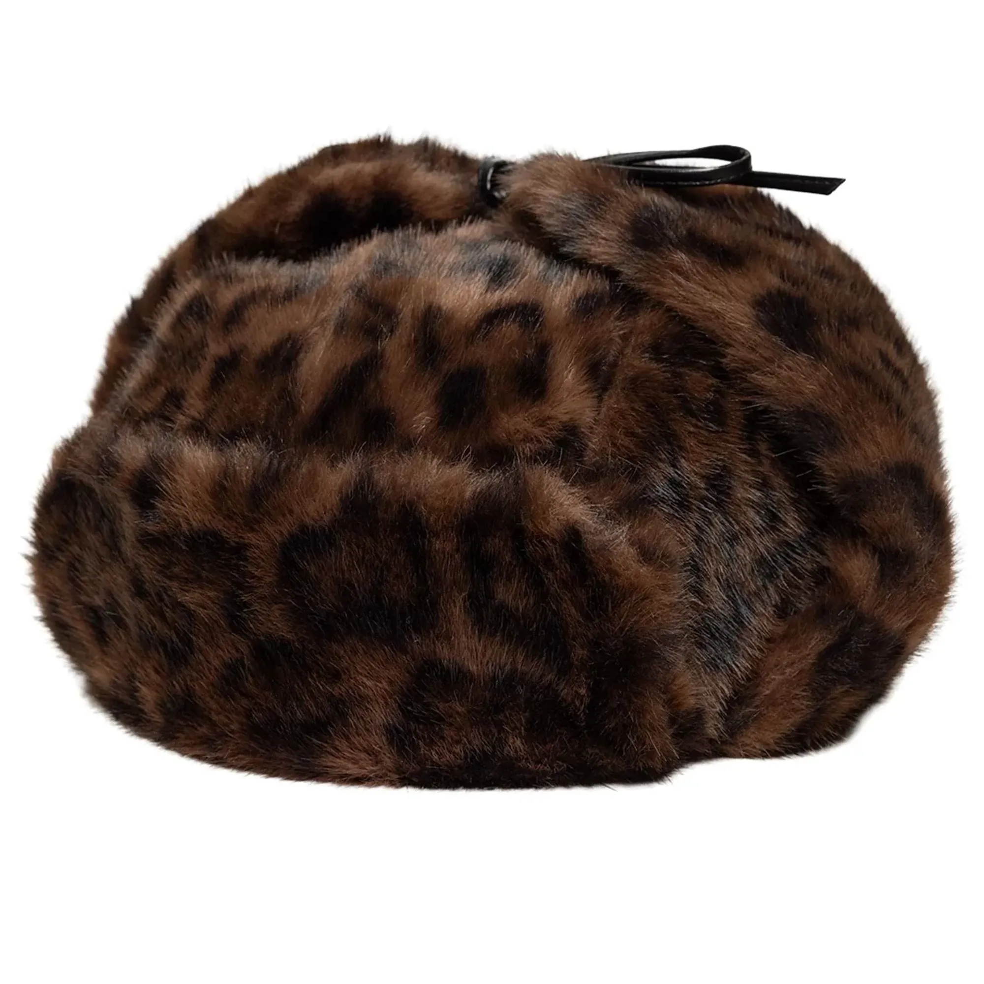 New Era Leopard Brown Trapper Hat adult unisex