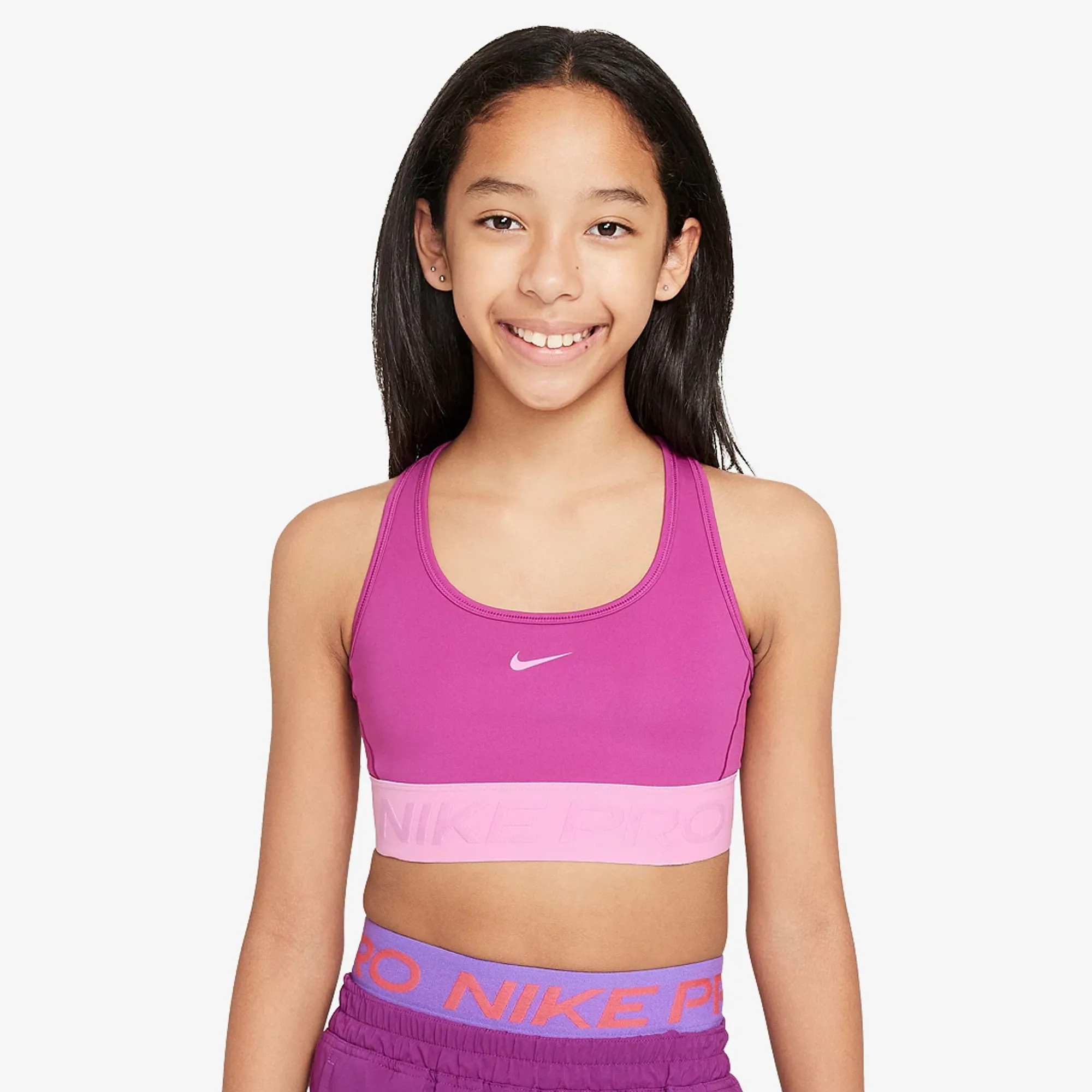 Nike Sportswear Older Kids Pro Swoosh Dri FIT Sports Bra 8 15Y