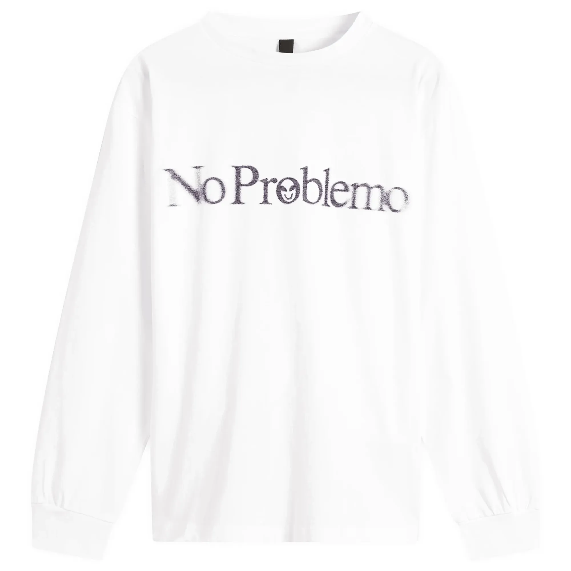 No Problemo Men's Smile Away Long Sleeve T-Shirt White