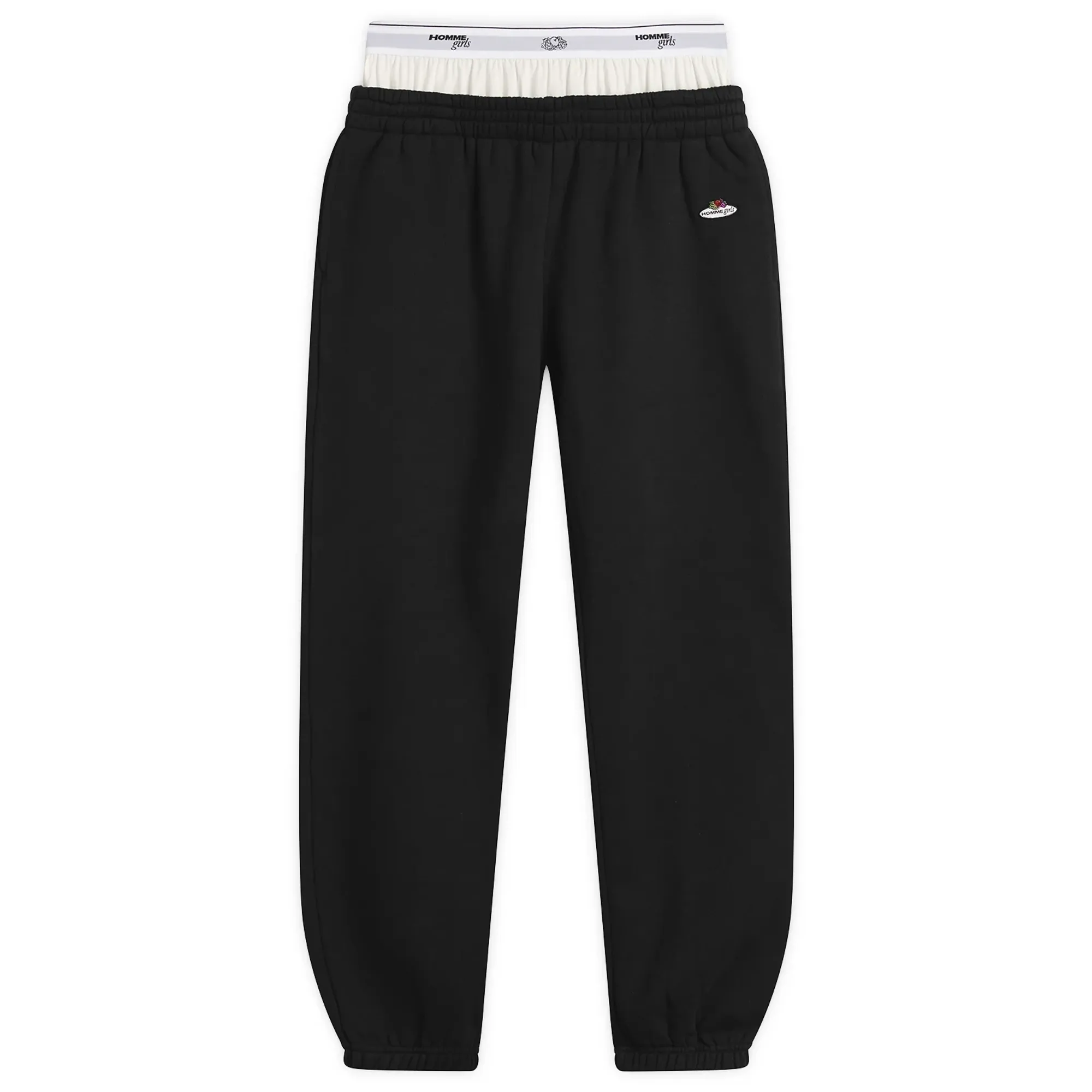 Hommegirls Women's Boxer Sweatpants Black/White