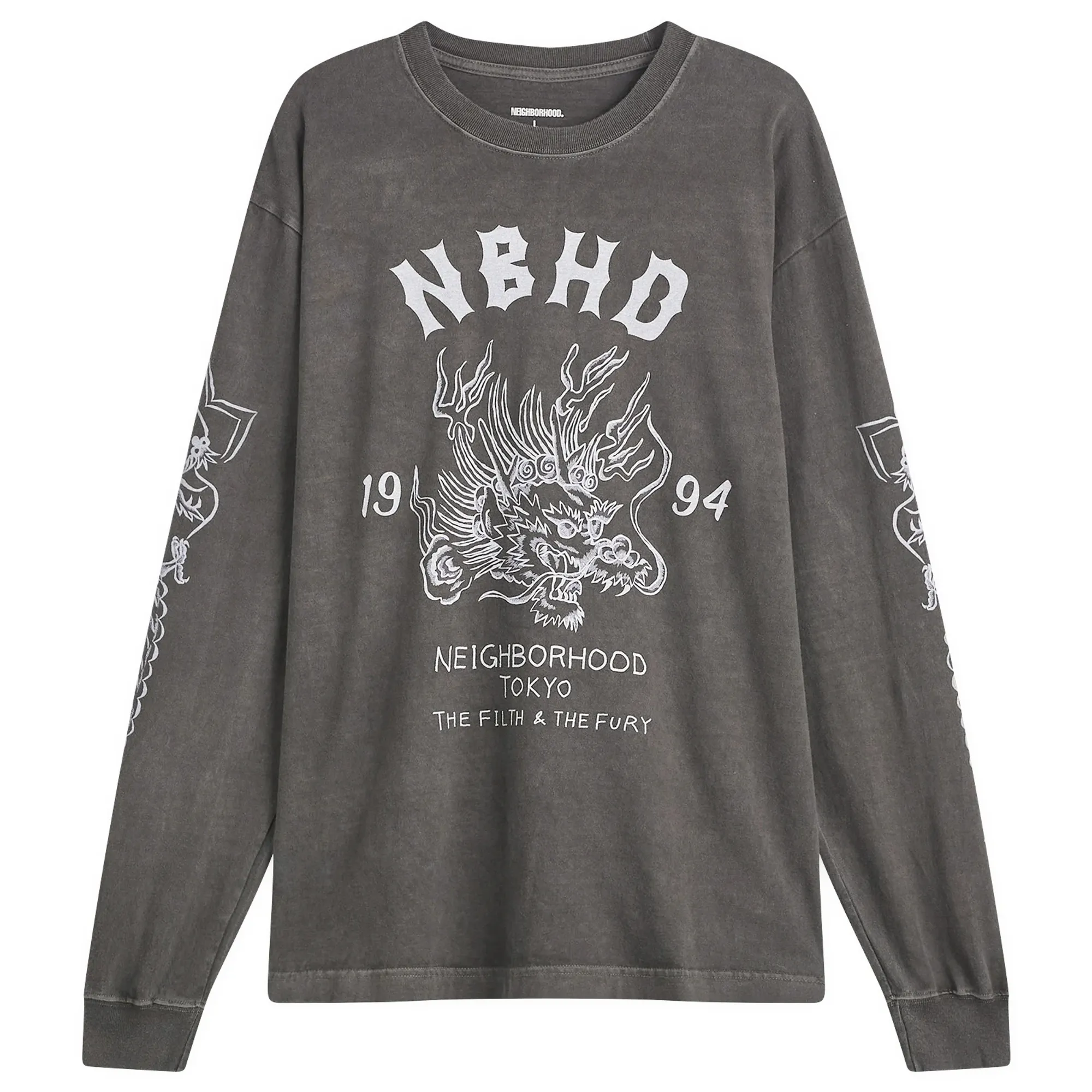 Neighborhood Men's LS-14 Souvenir Long Sleeve T-Shirt Black