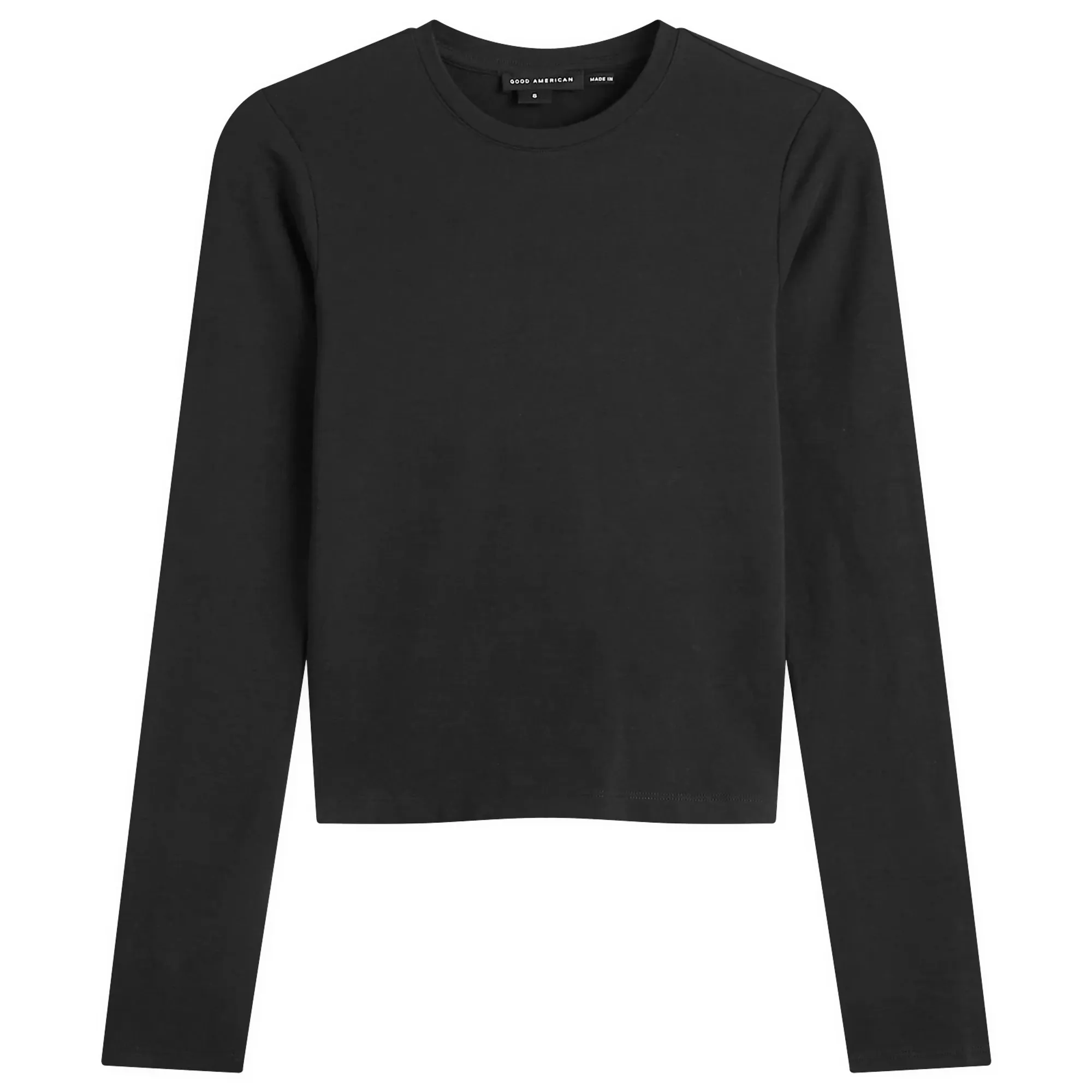 Good American Women's Super Stretch Long Sleeve T-Shirt Black