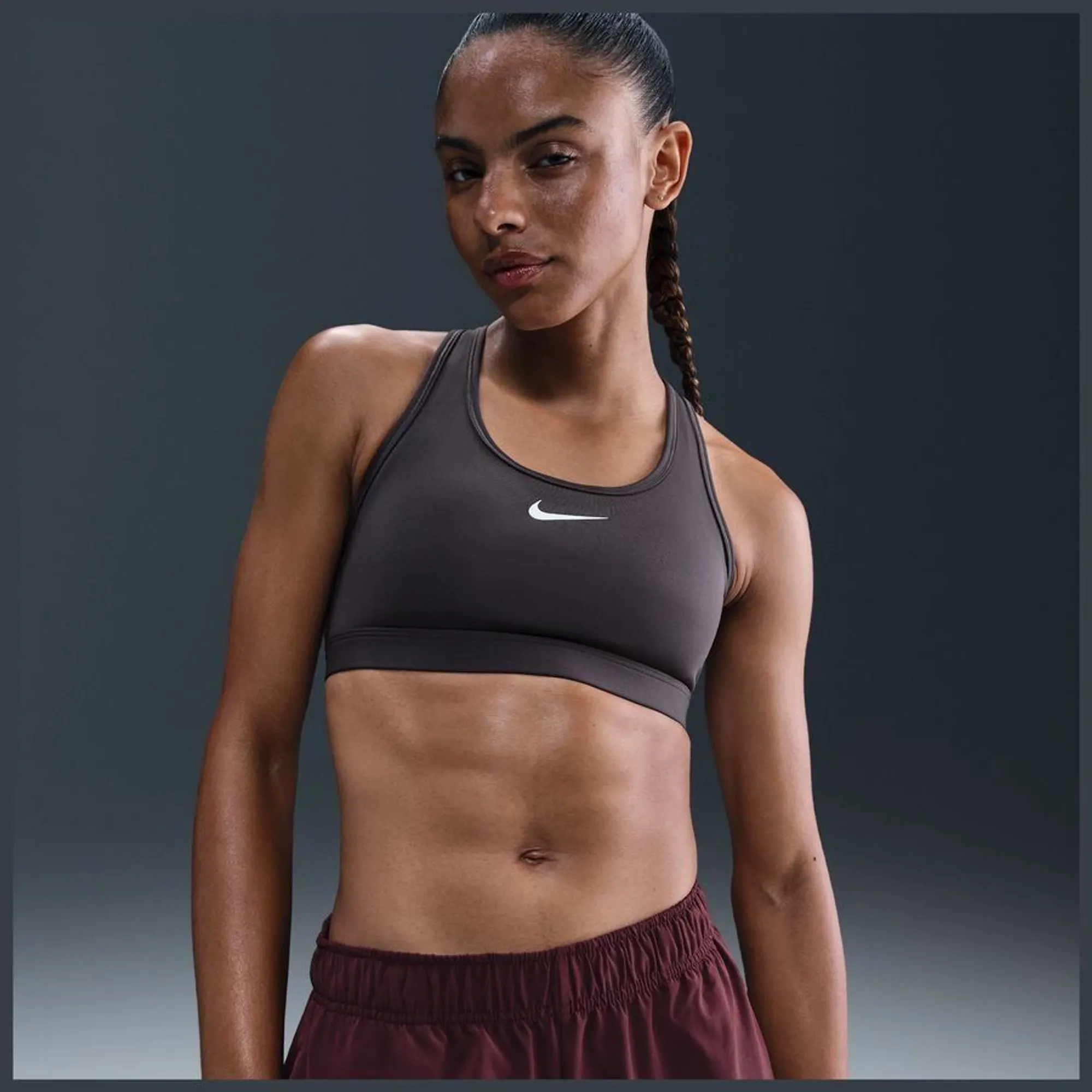 Nike Sports Bra Dri-Fit Swoosh - ['Grey']