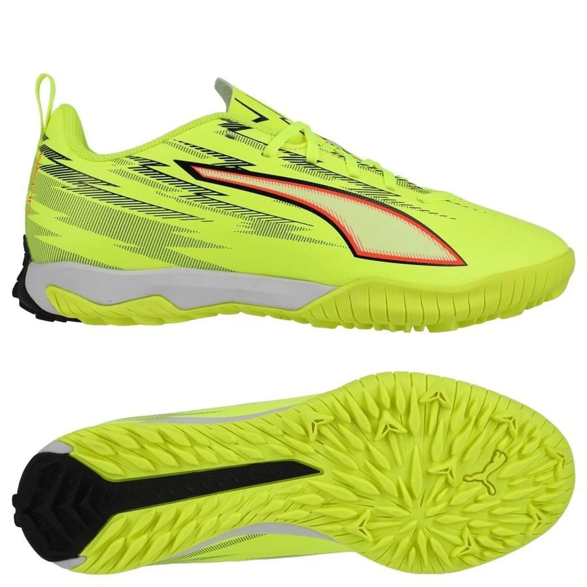 Puma Ultra 6 Play Mid + Tt Unleashed - Yellow Alert/Puma Black/Glowing Red/Lime Squeeze Kids - ['Yellow']