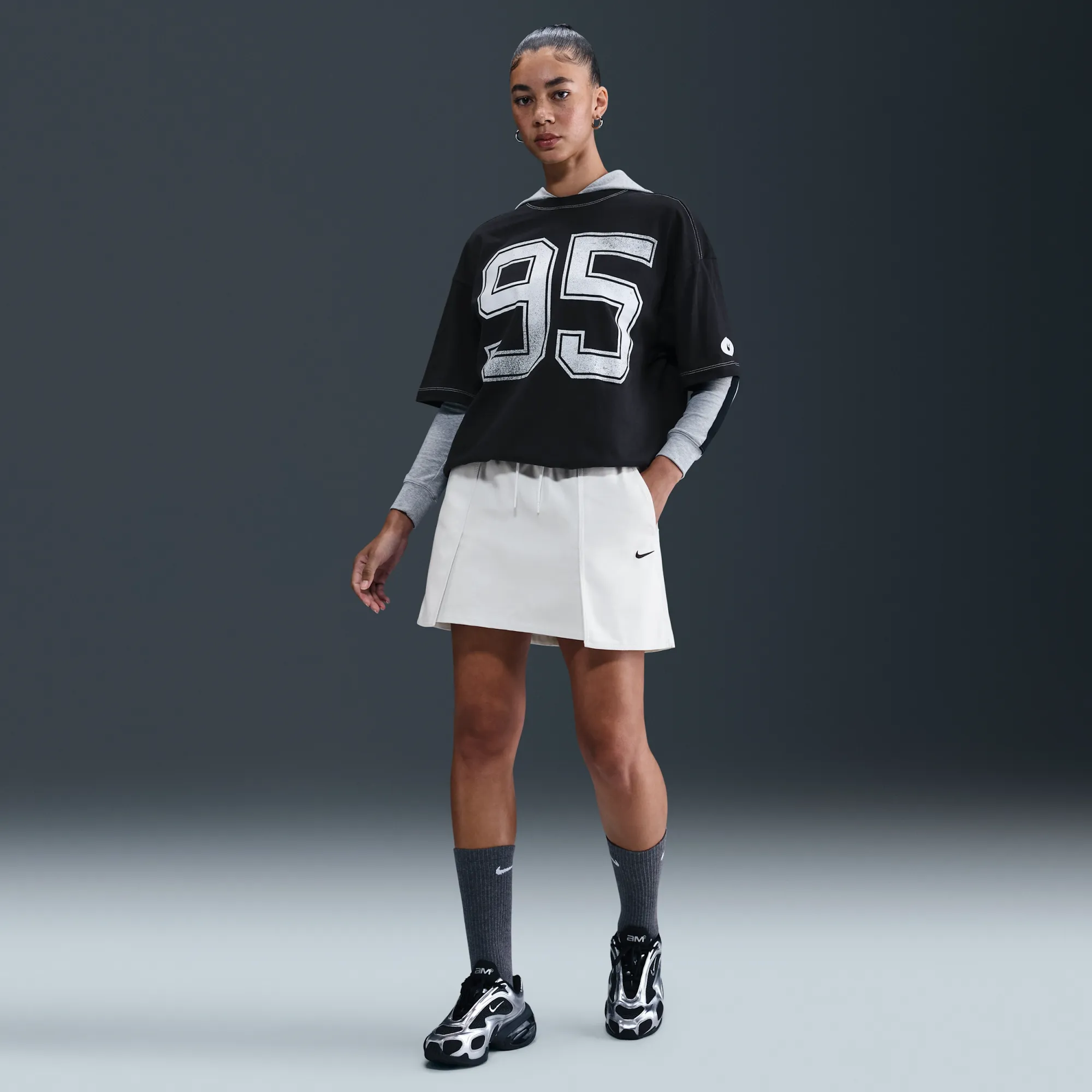 Nike Women's Cargo Mini Skirt - White - Cotton
