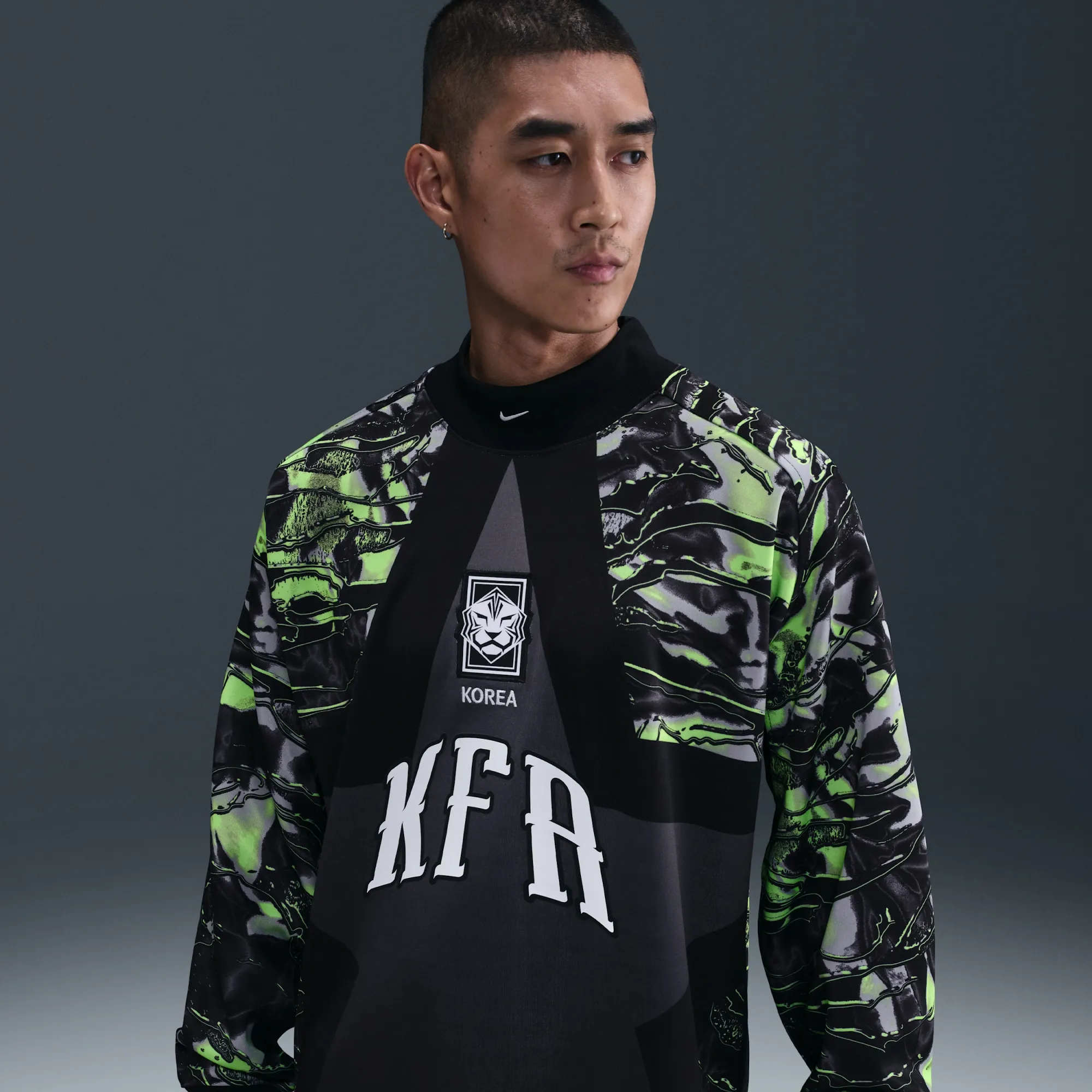 Korea Hollywood Keeper Men's Nike Football Shirt - Black - Polyester