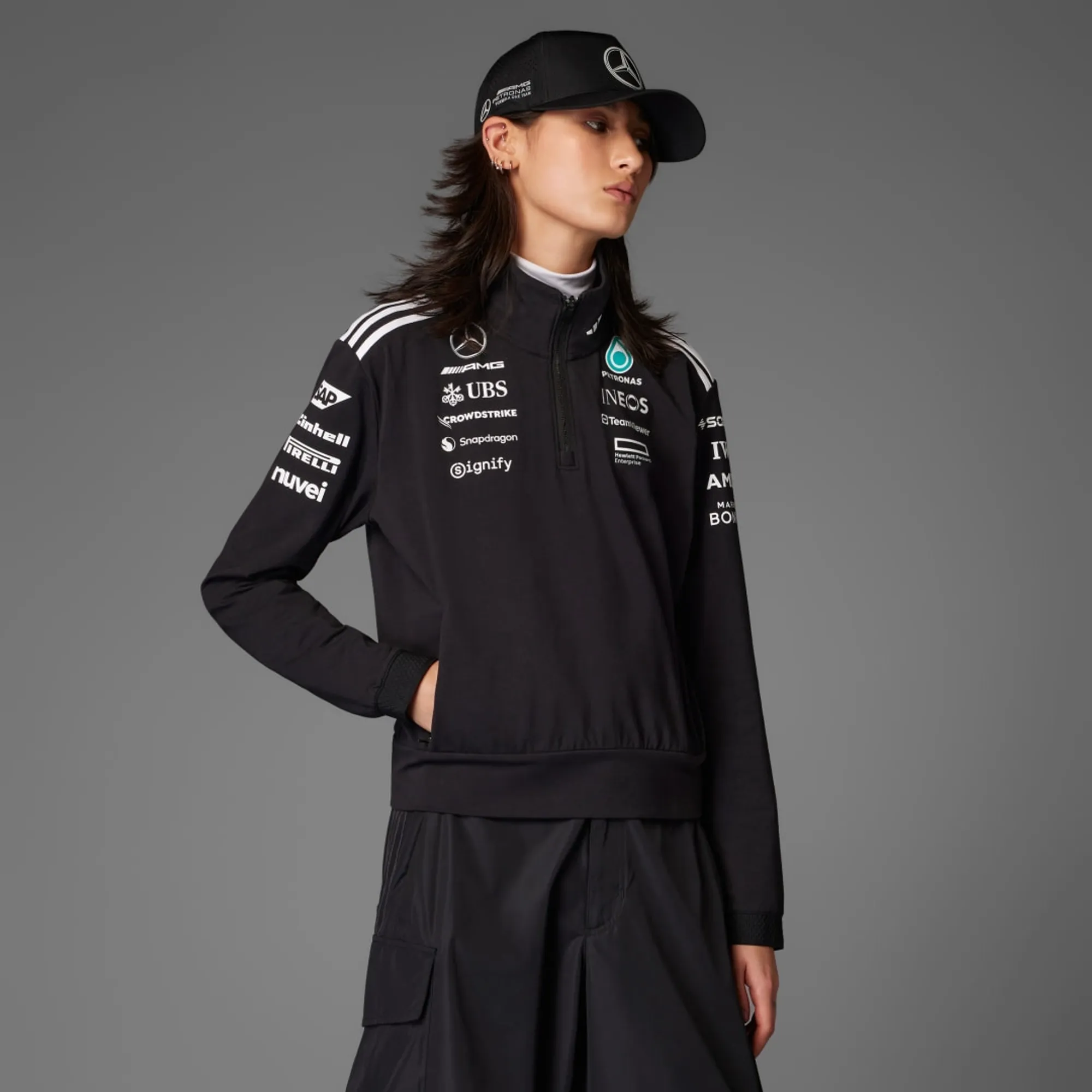 adidas MERCEDES - AMG PETRONAS FORMULA ONE TEAM QUARTER ZIP